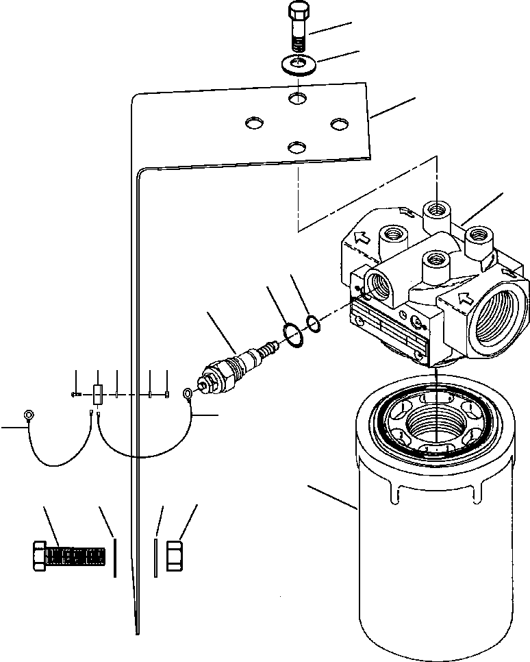 BRACKET, FILTER MOUNTING 1279 098 H2 KOMATSU