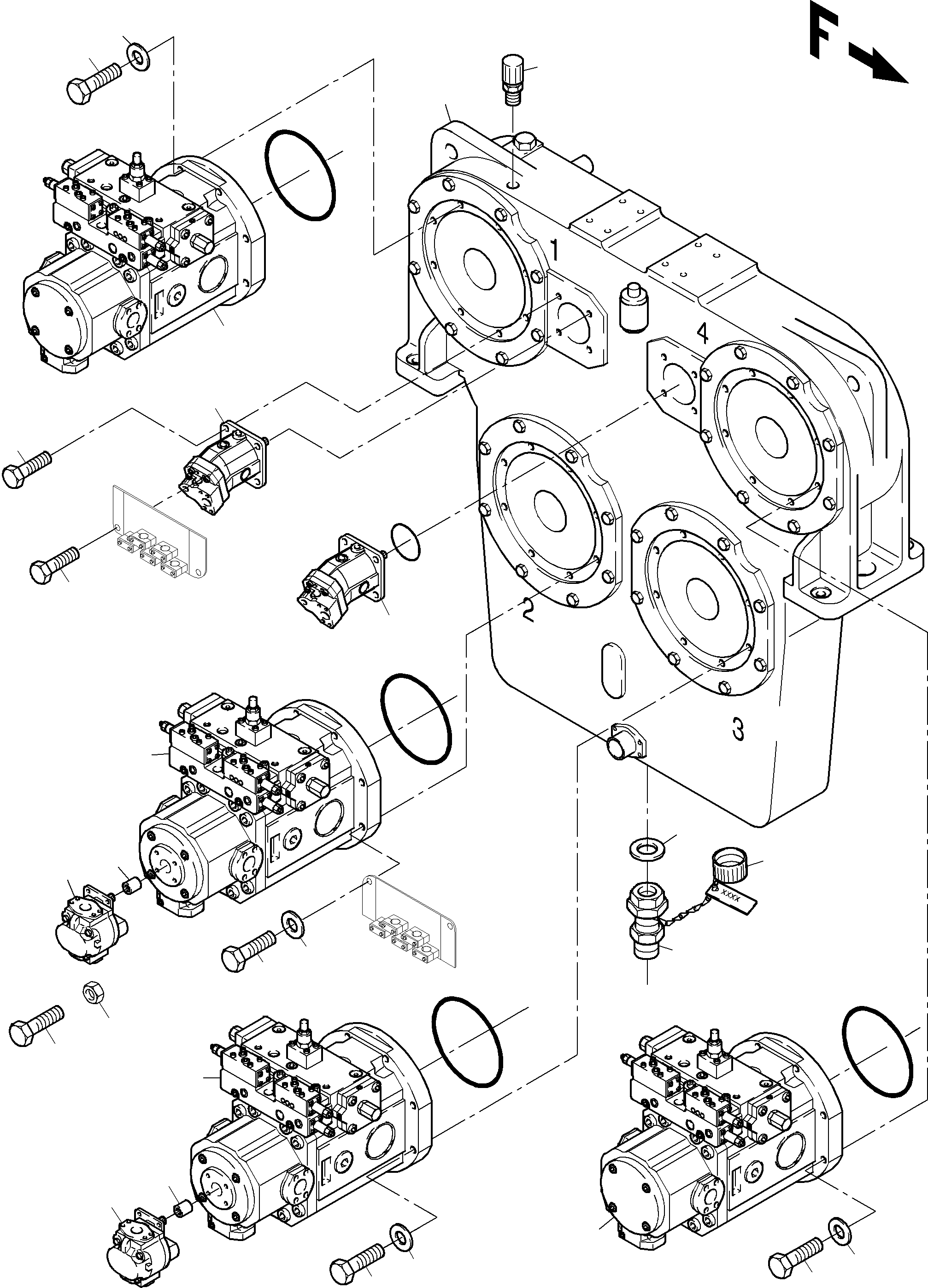 Hinge assy. 081 331 40 KOMATSU