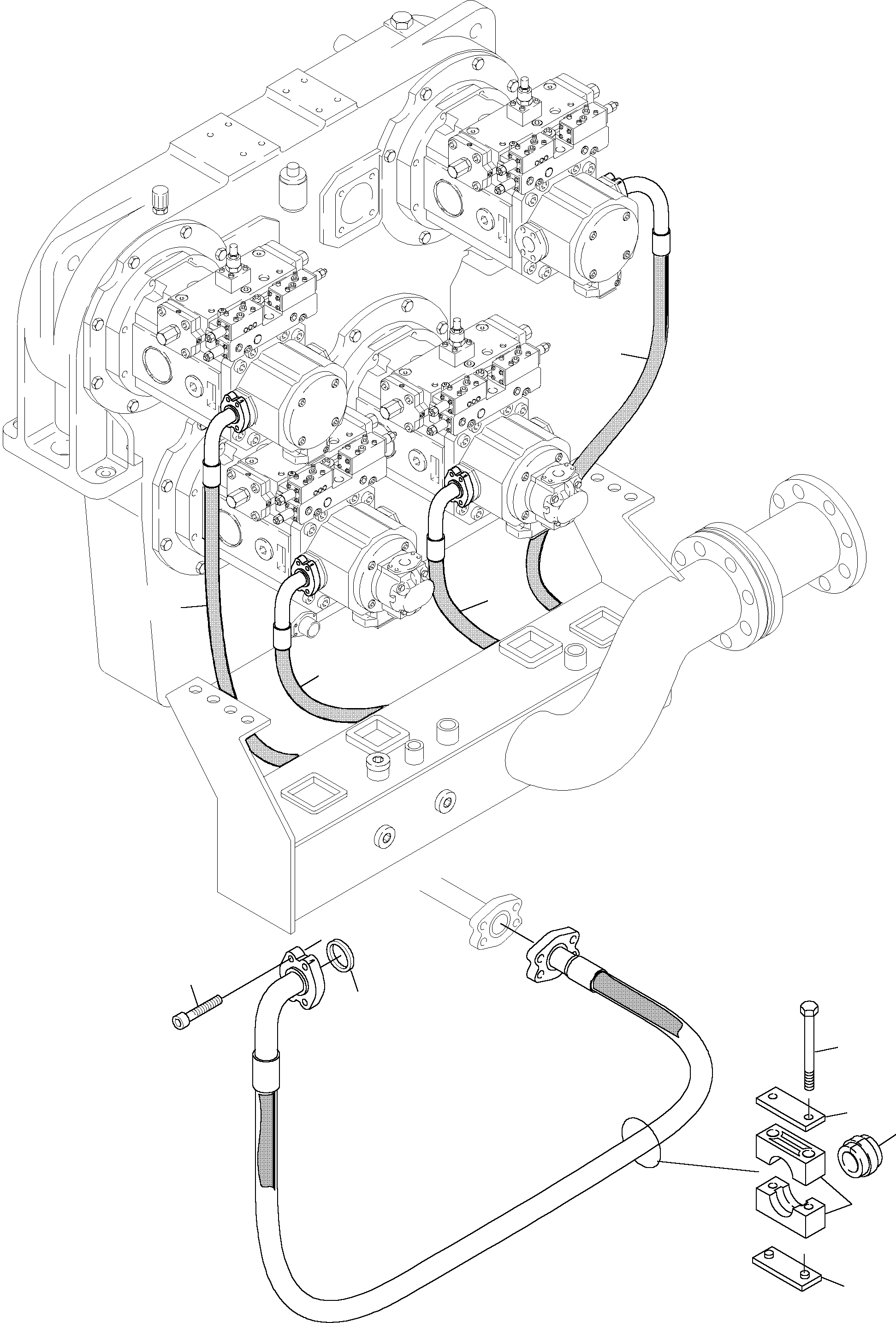 Hose assy. DN 50x1980 641 498 40 KOMATSU
