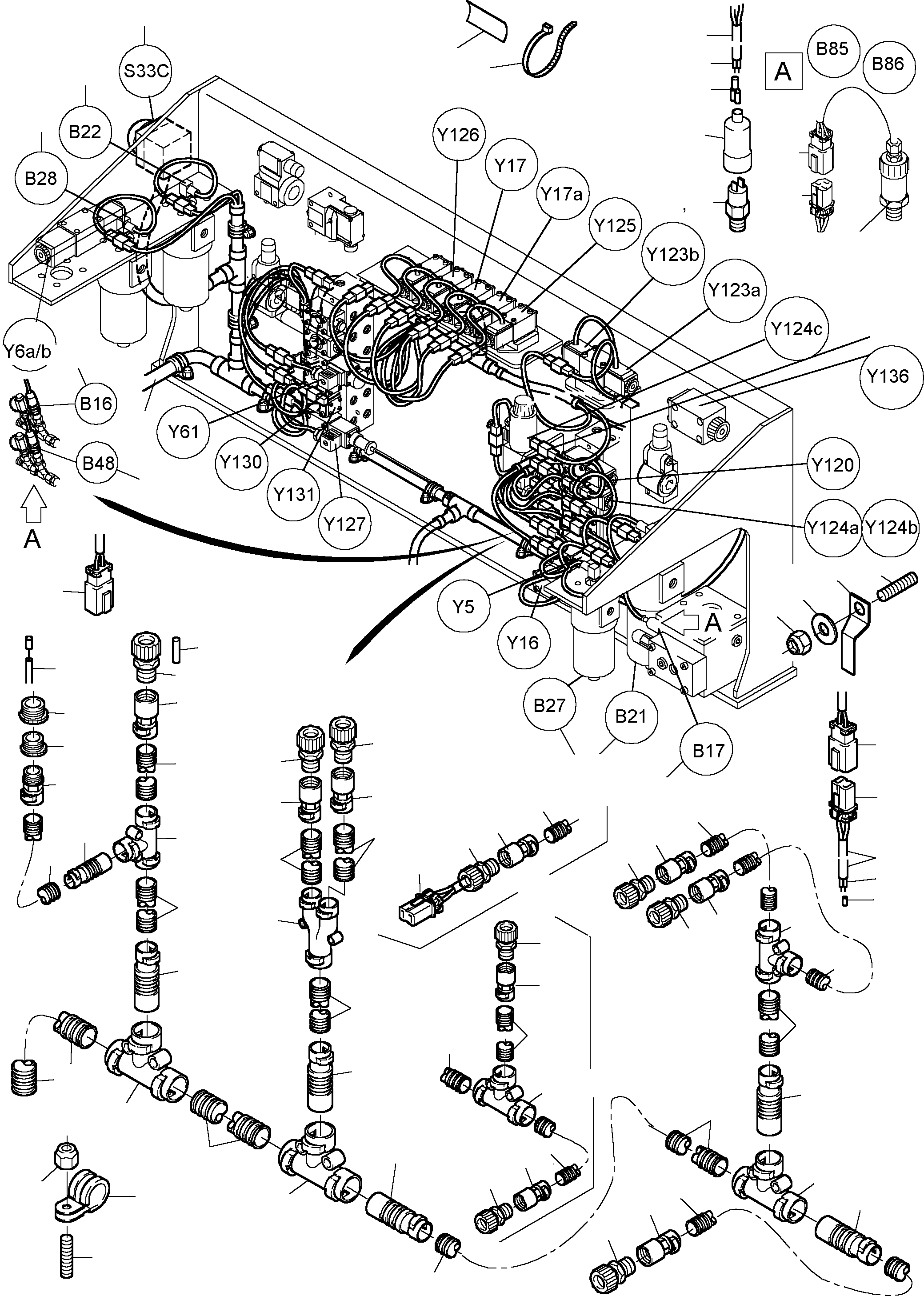 Holding device 910 017 40 KOMATSU