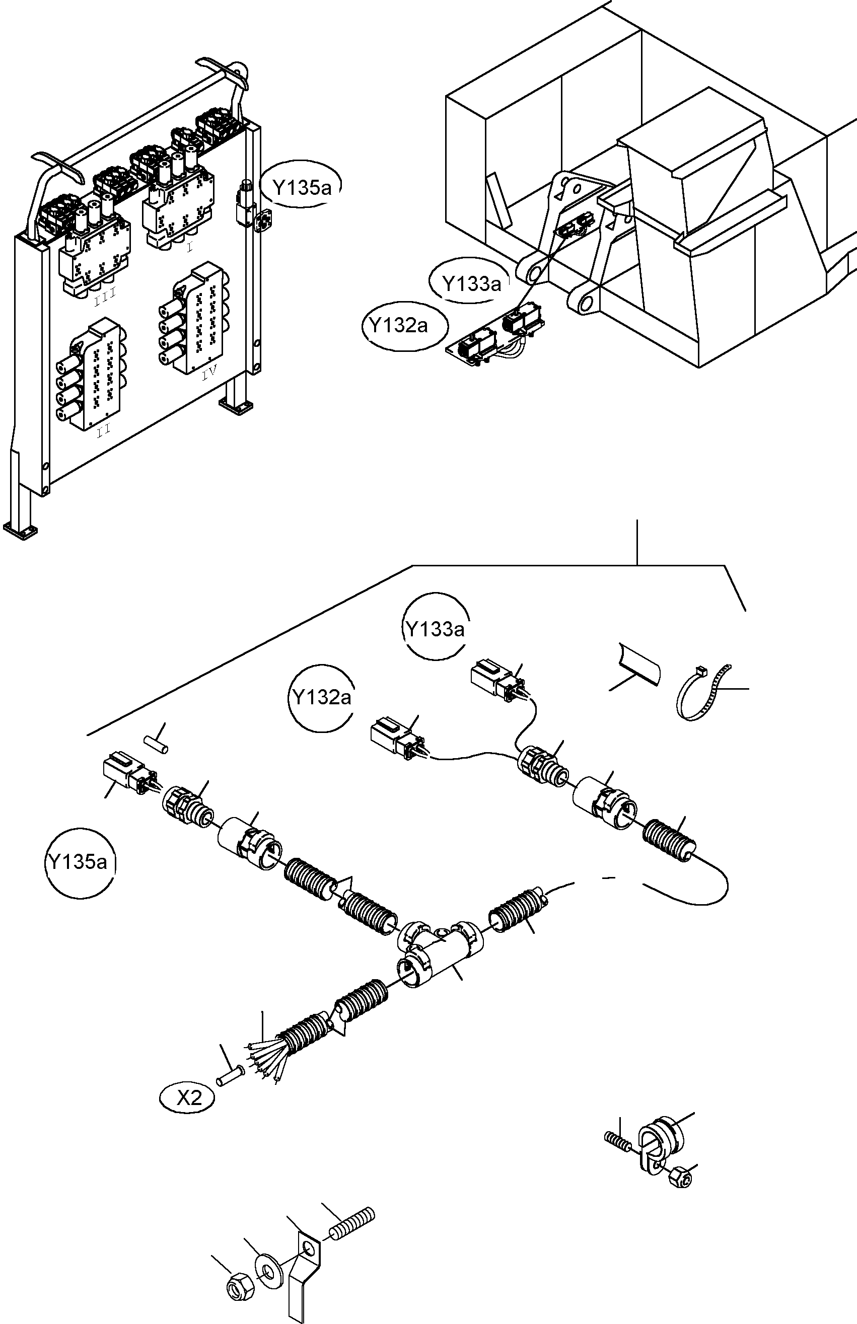 Cable - float position 915 223 40 KOMATSU
