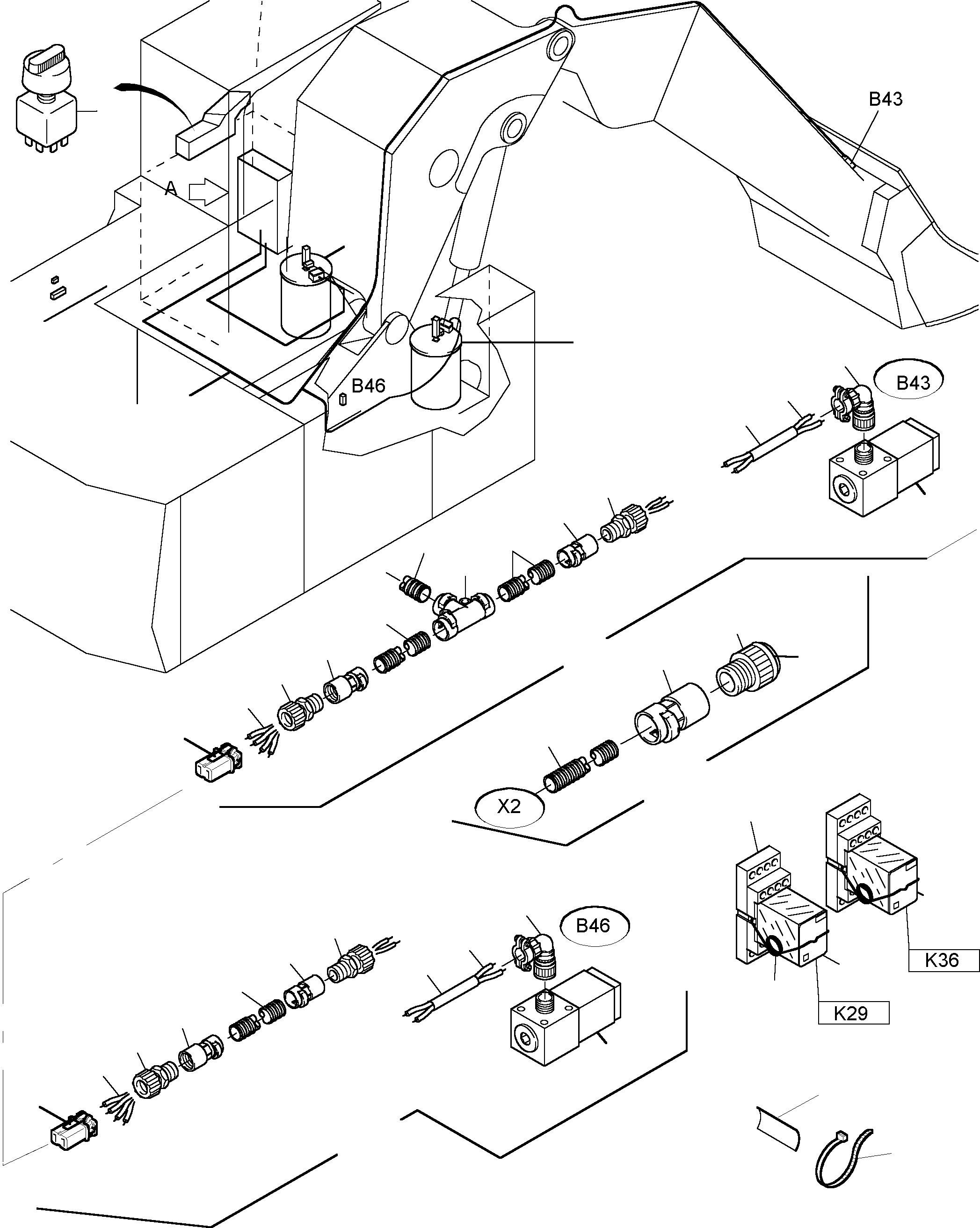 Harness - ultimate pressure control 913 249 40 KOMATSU