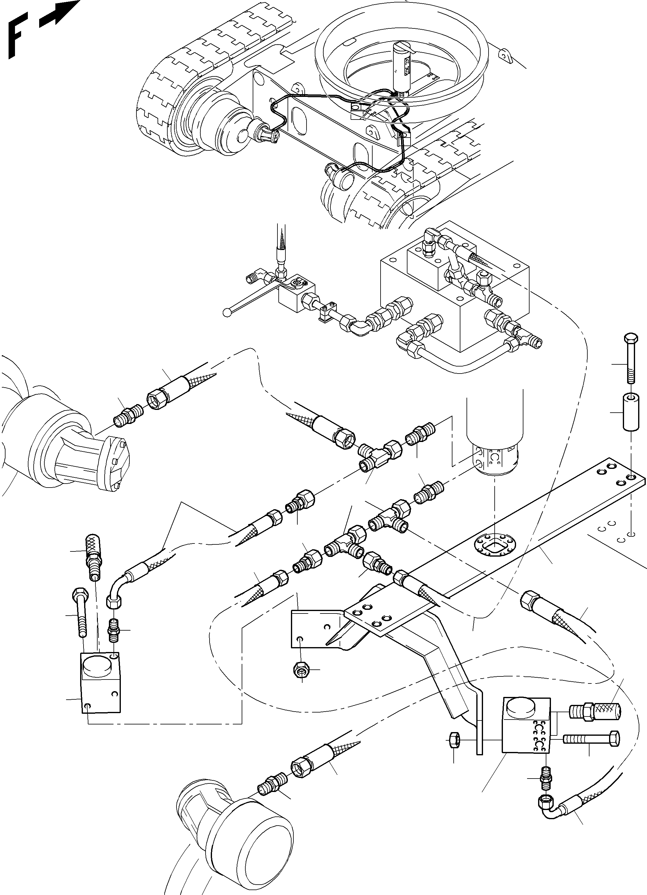 Hose assy. DN 8x1350 516 557 98 KOMATSU