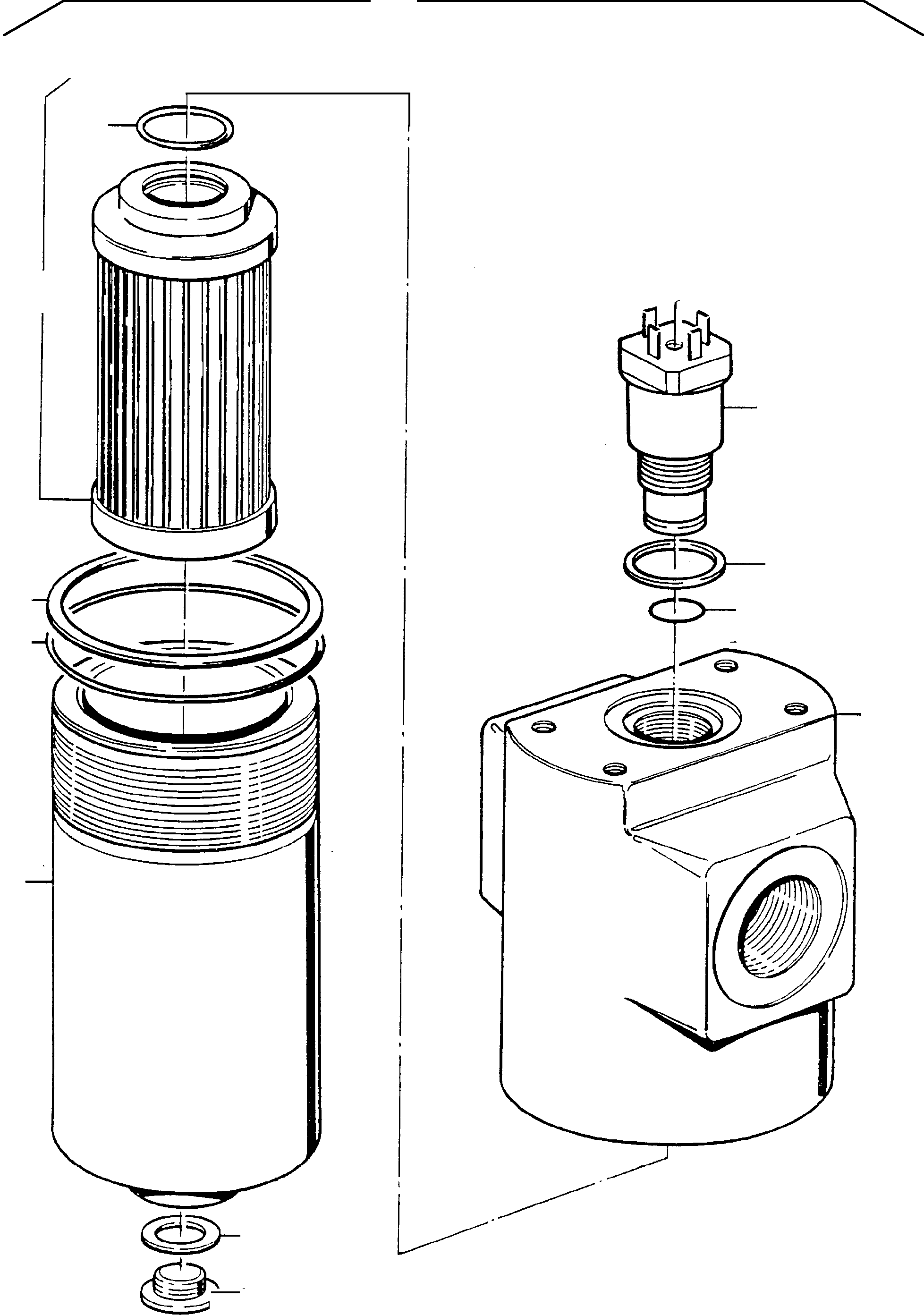 Hydr. filter assy. 906 851 40 KOMATSU