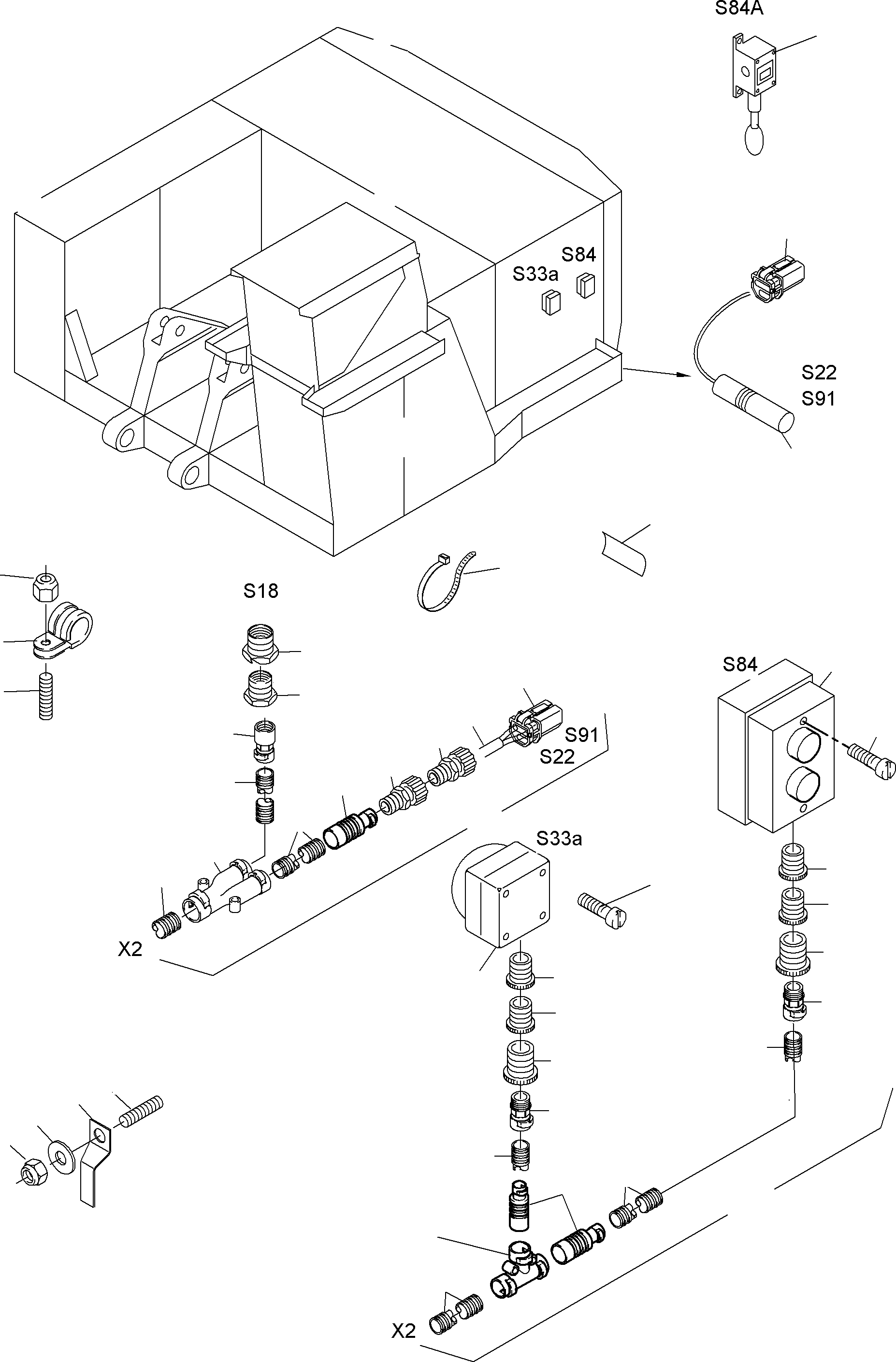 Switch assy. 934 488 40 KOMATSU
