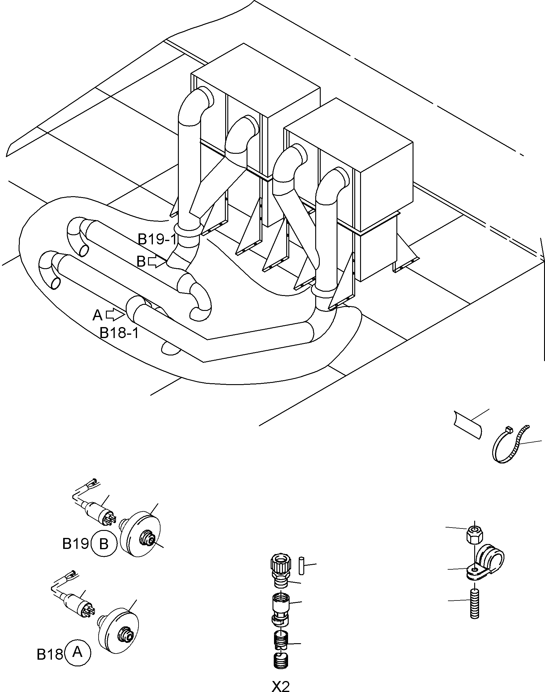 Harness engine house (cold weather design) 912 311 40 KOMATSU