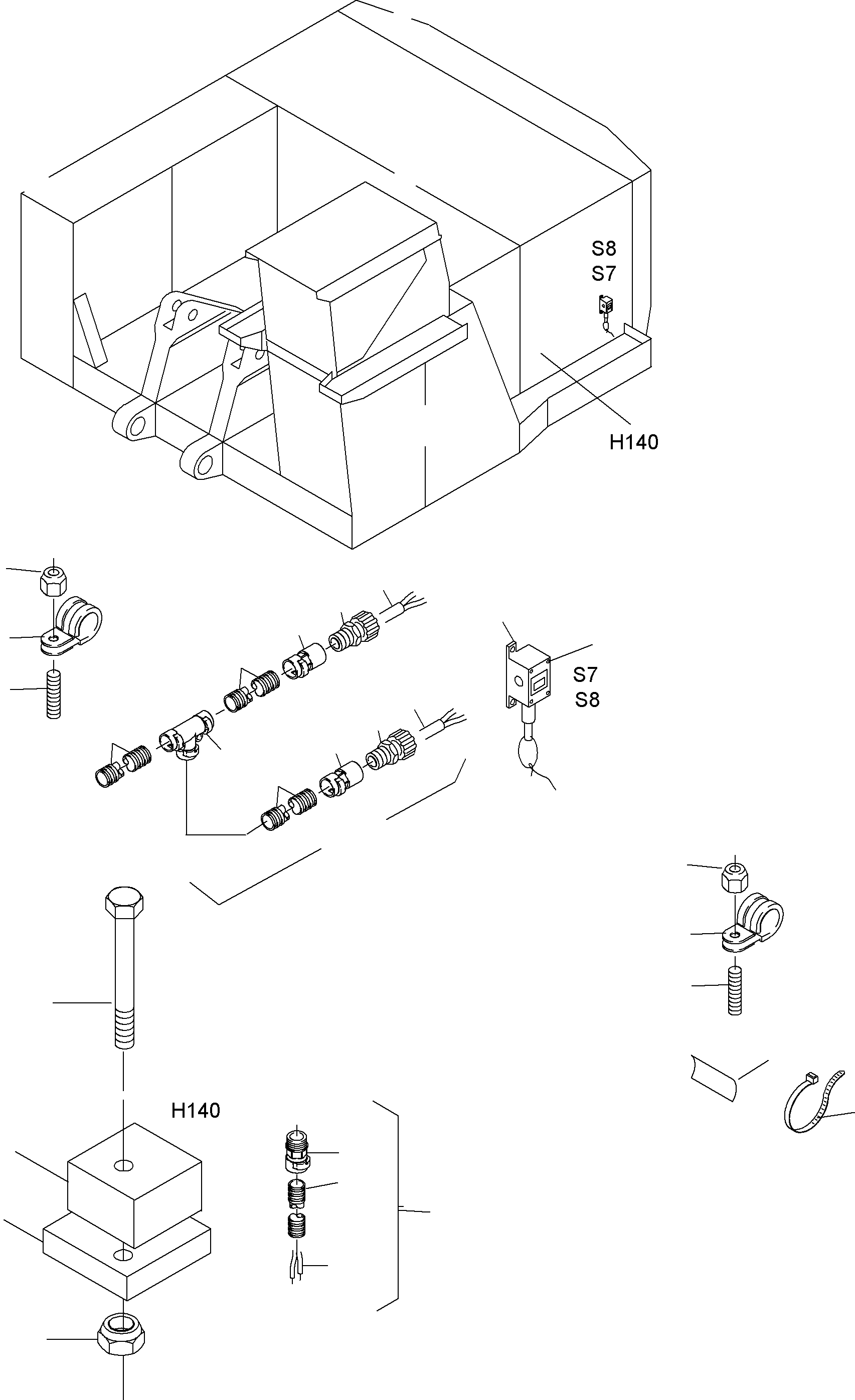 Harness - movement signal (cold weather design) 915 293 40 KOMATSU