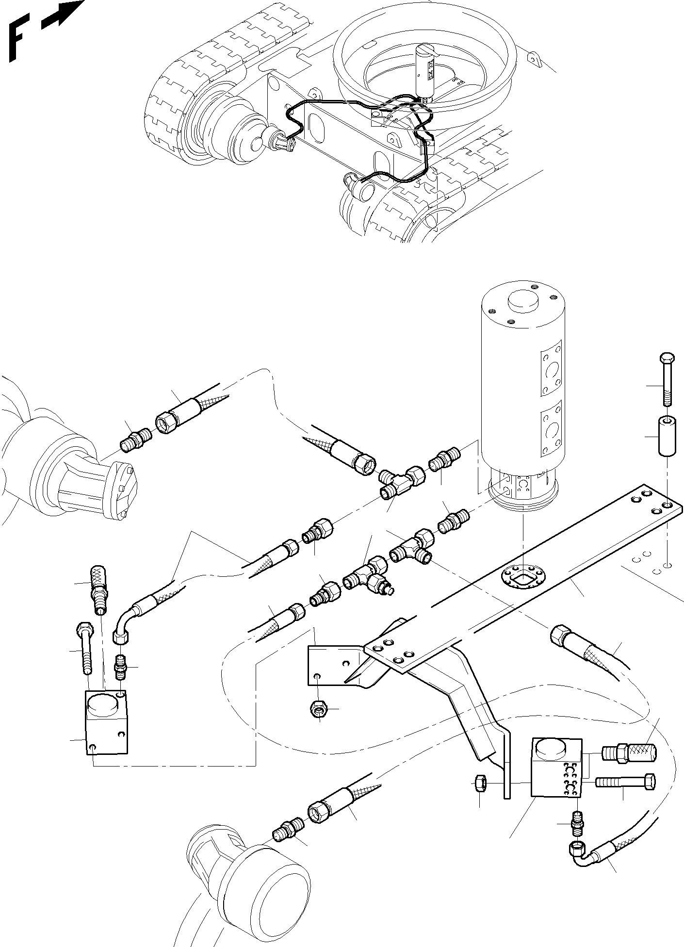 Hose assy. DN 8x1350 640 491 40 KOMATSU