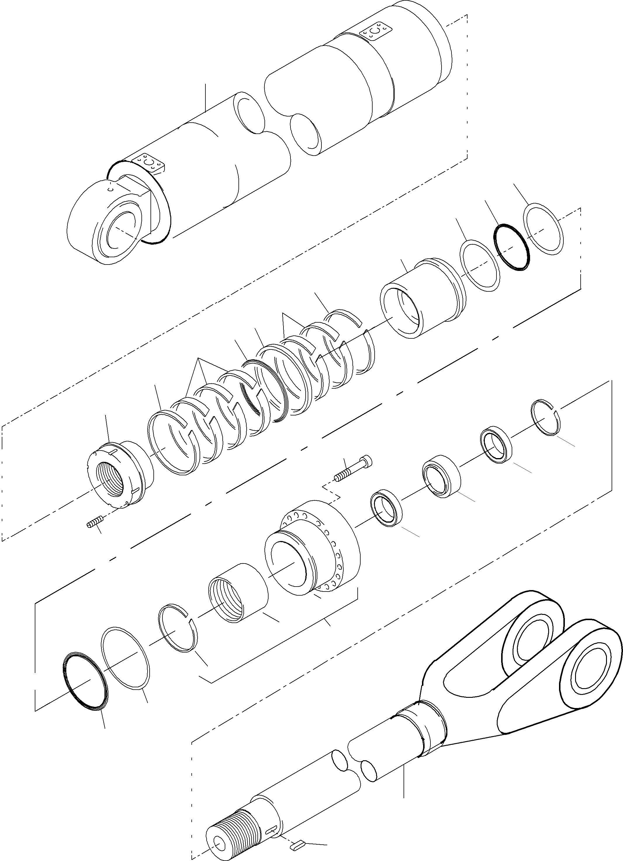 Hydraulic cylinder assy. 931 550 40 KOMATSU