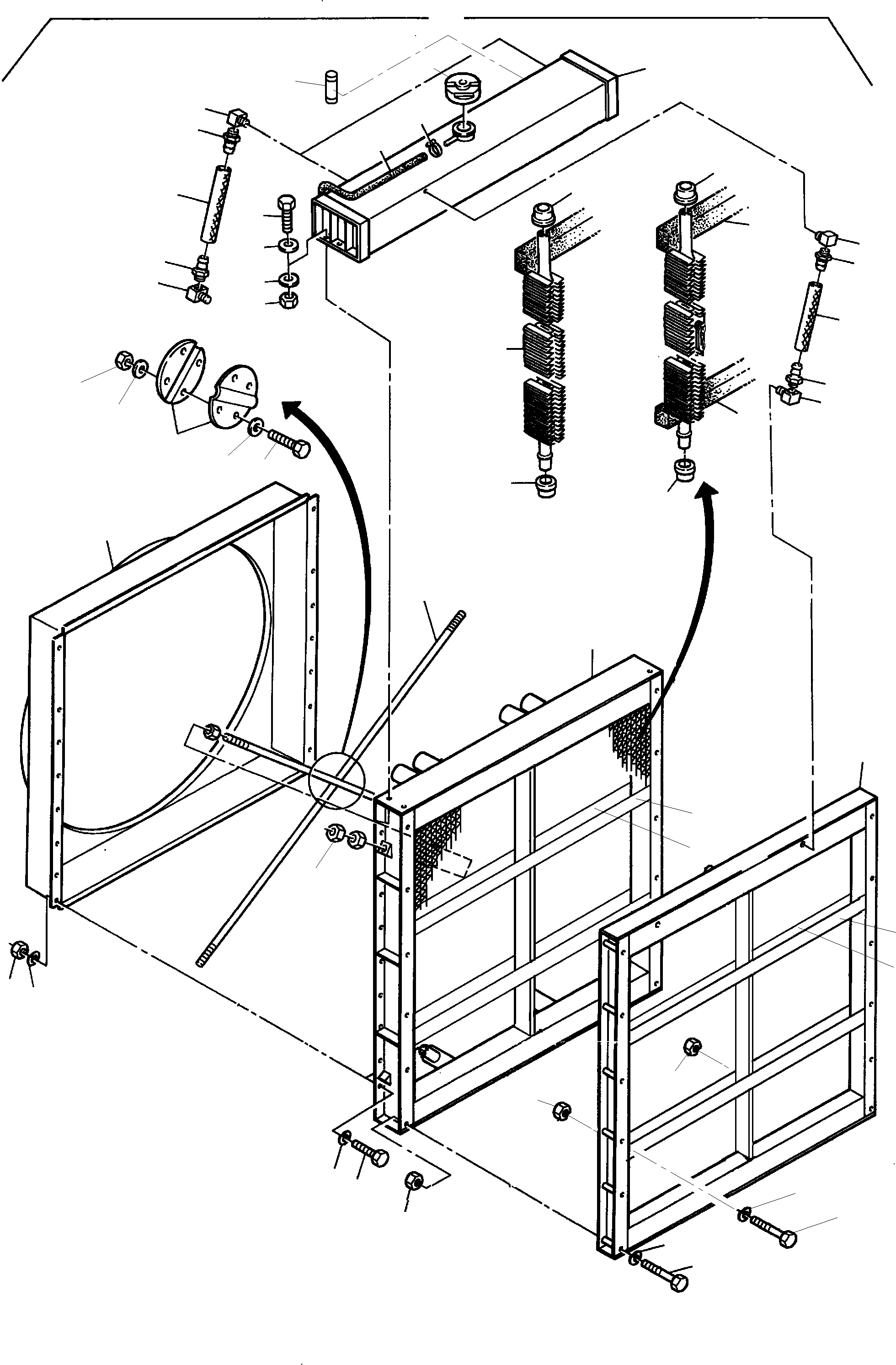 Radiator assy. 928 704 40 KOMATSU