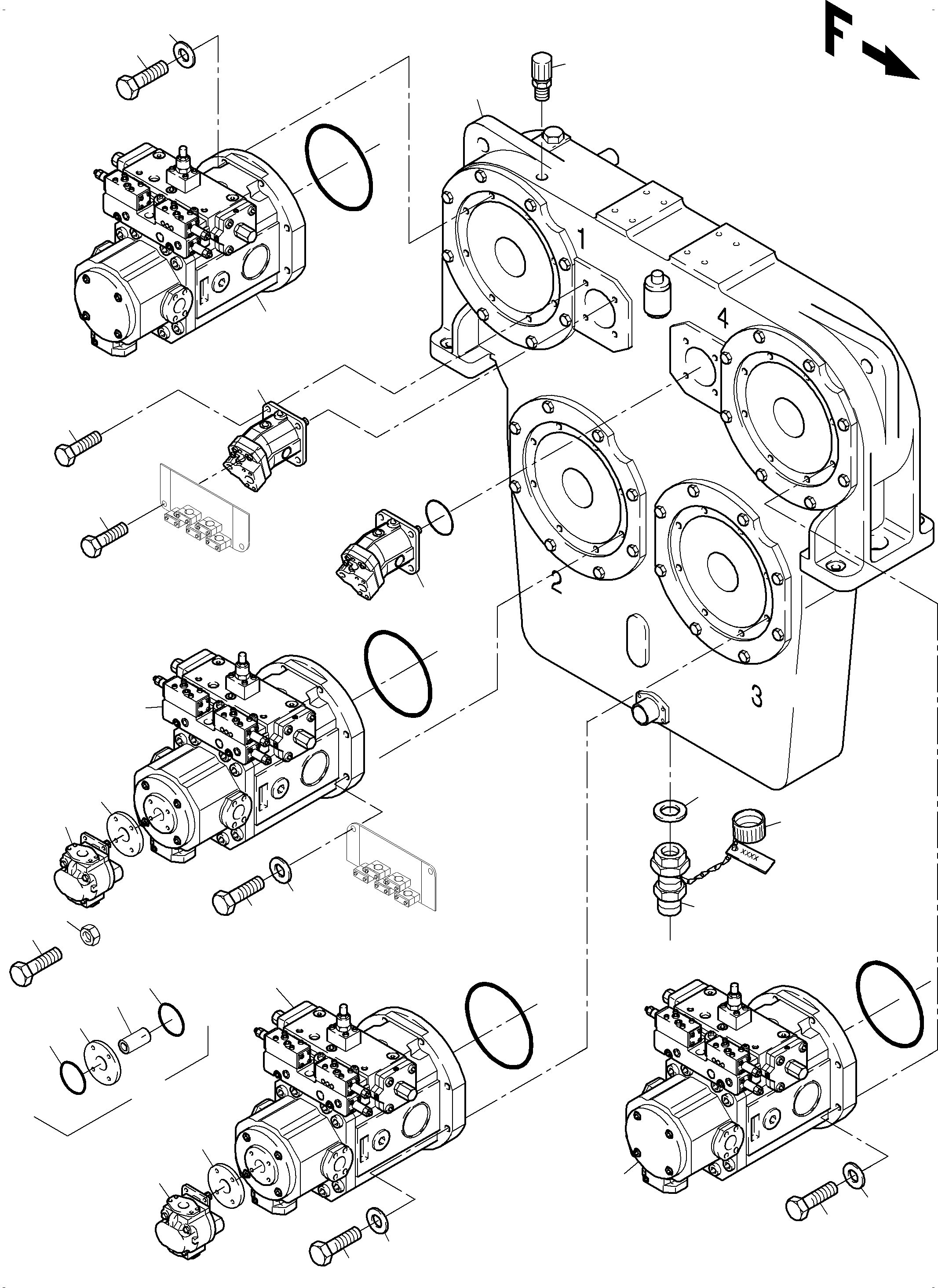 Splined hub 621 666 40 KOMATSU