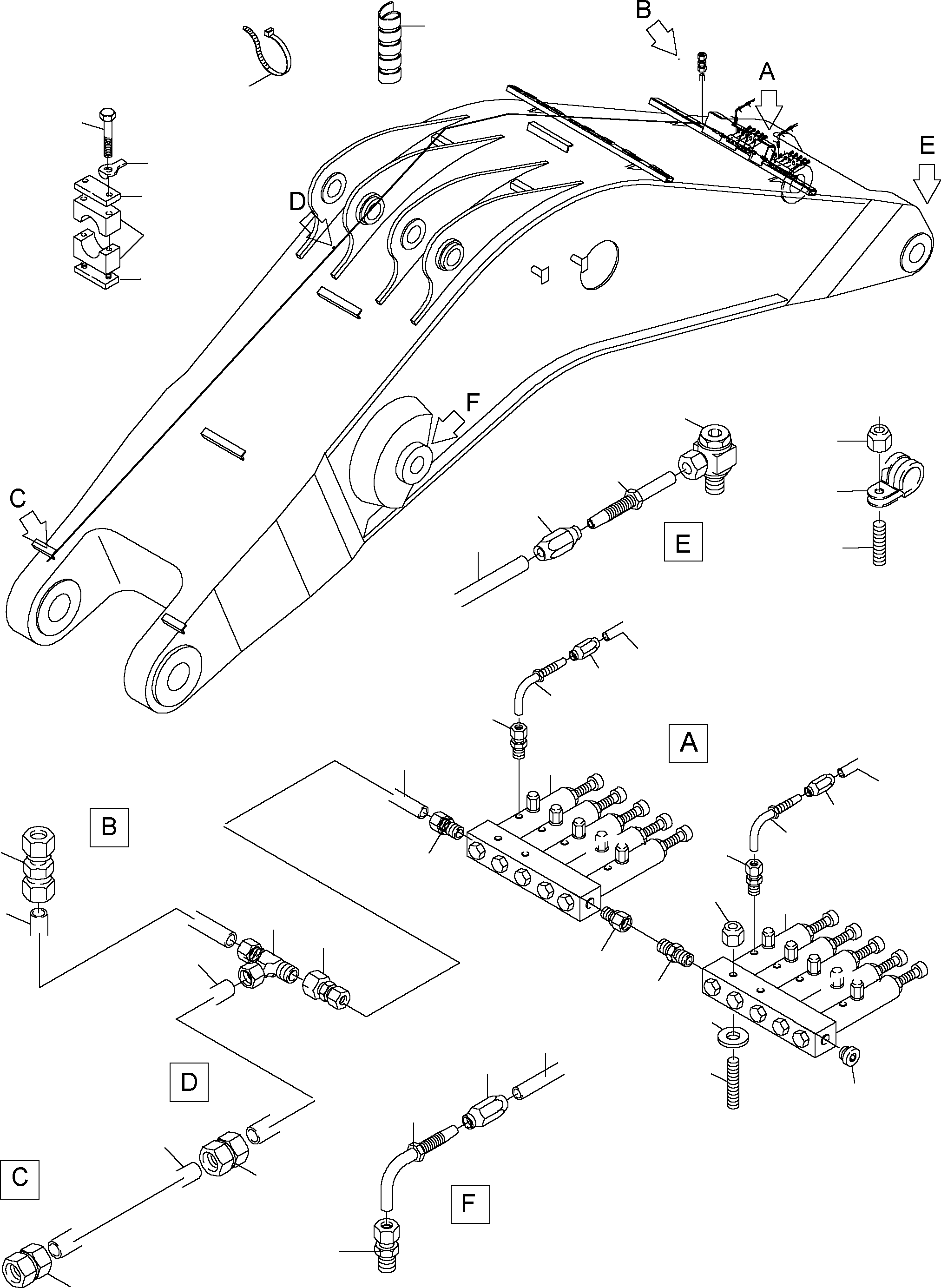 Труба в сборе ø 25 905 772 40 KOMATSU