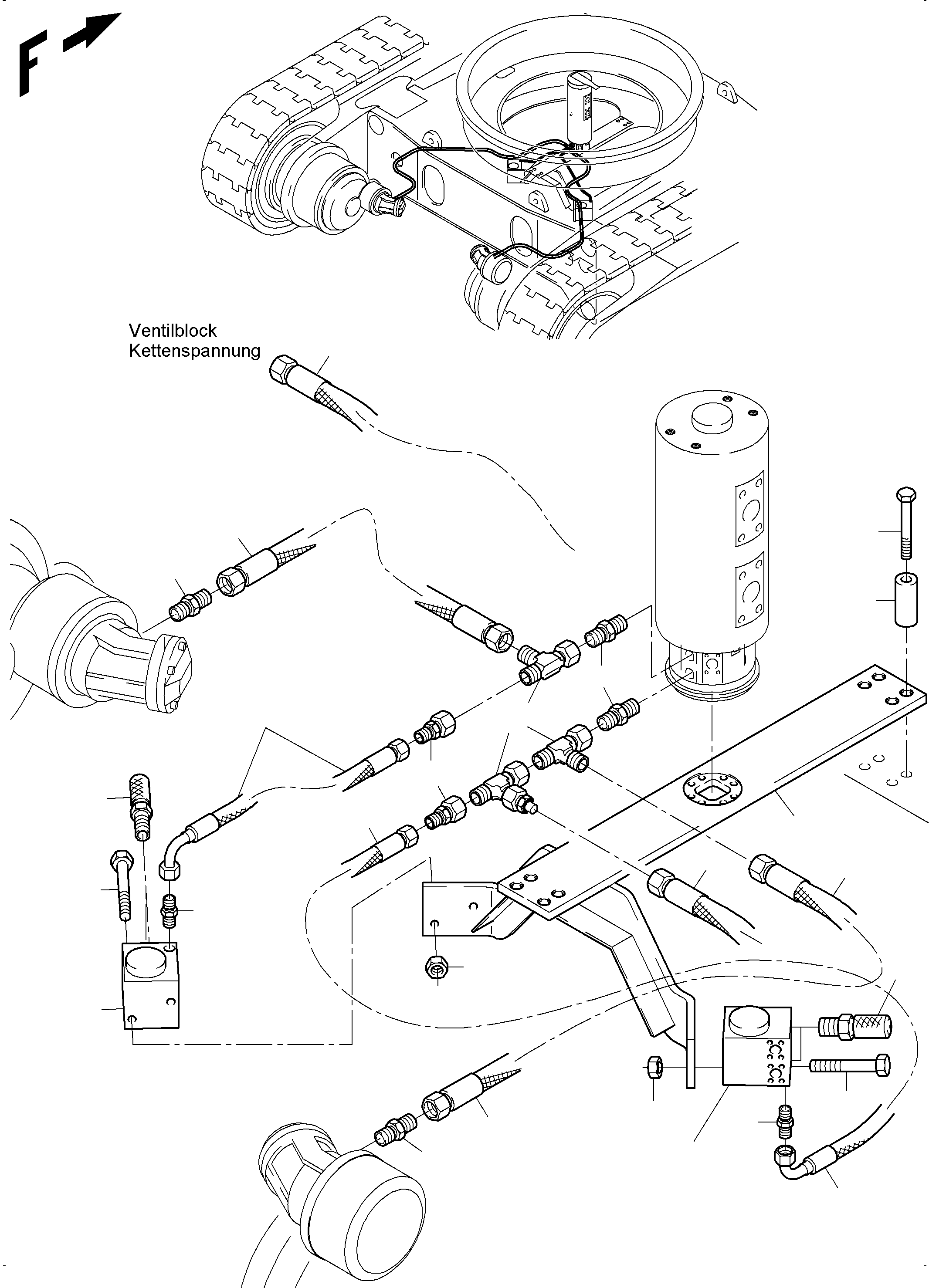 Hose assy. DN 12x1900 513 208 98 KOMATSU