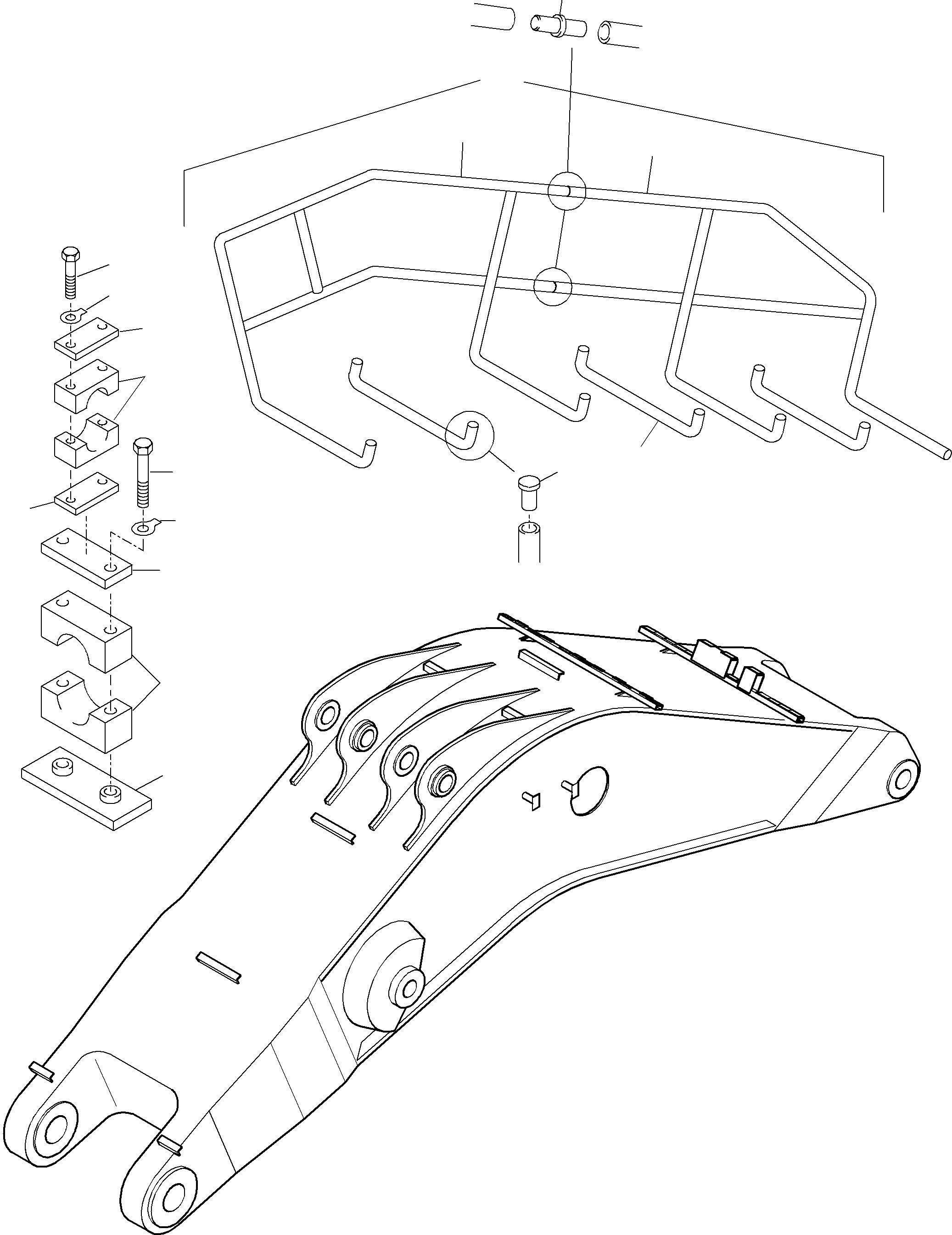 Rail assy. 913 665 40 KOMATSU