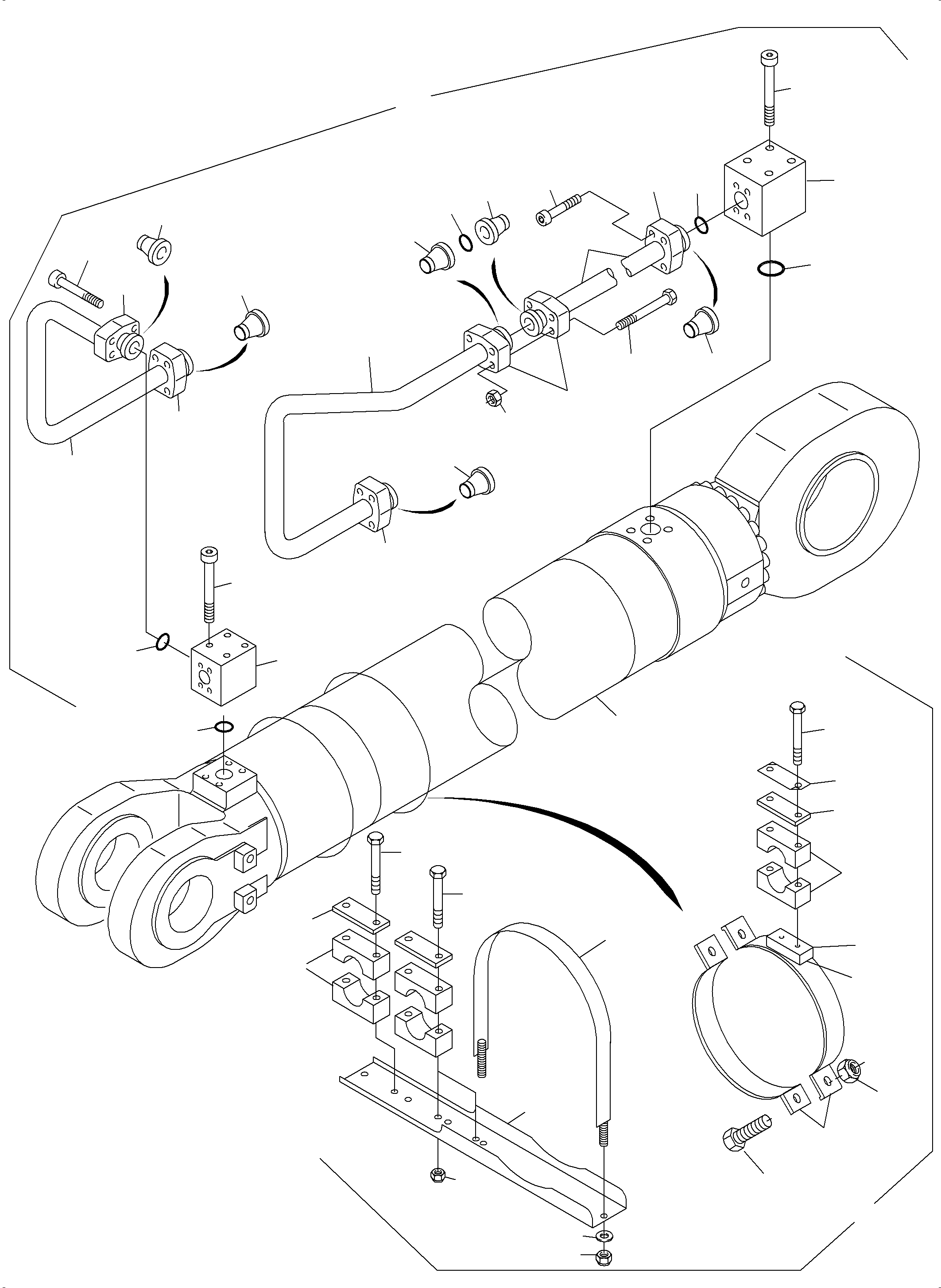 Piping, assy. l.h. fig-nos. 05-31 909 352 40 KOMATSU