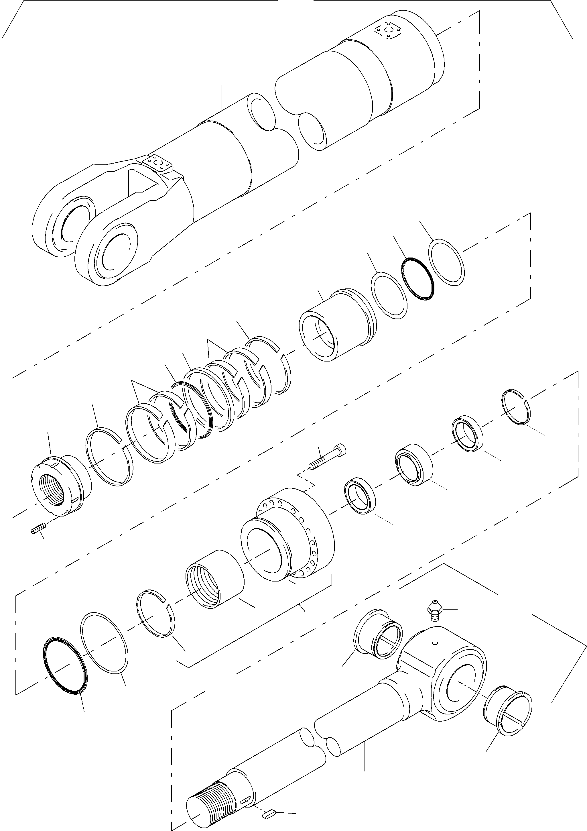 Piston rod assy. consist. of fig-nos: 27-29 794 802 73 KOMATSU
