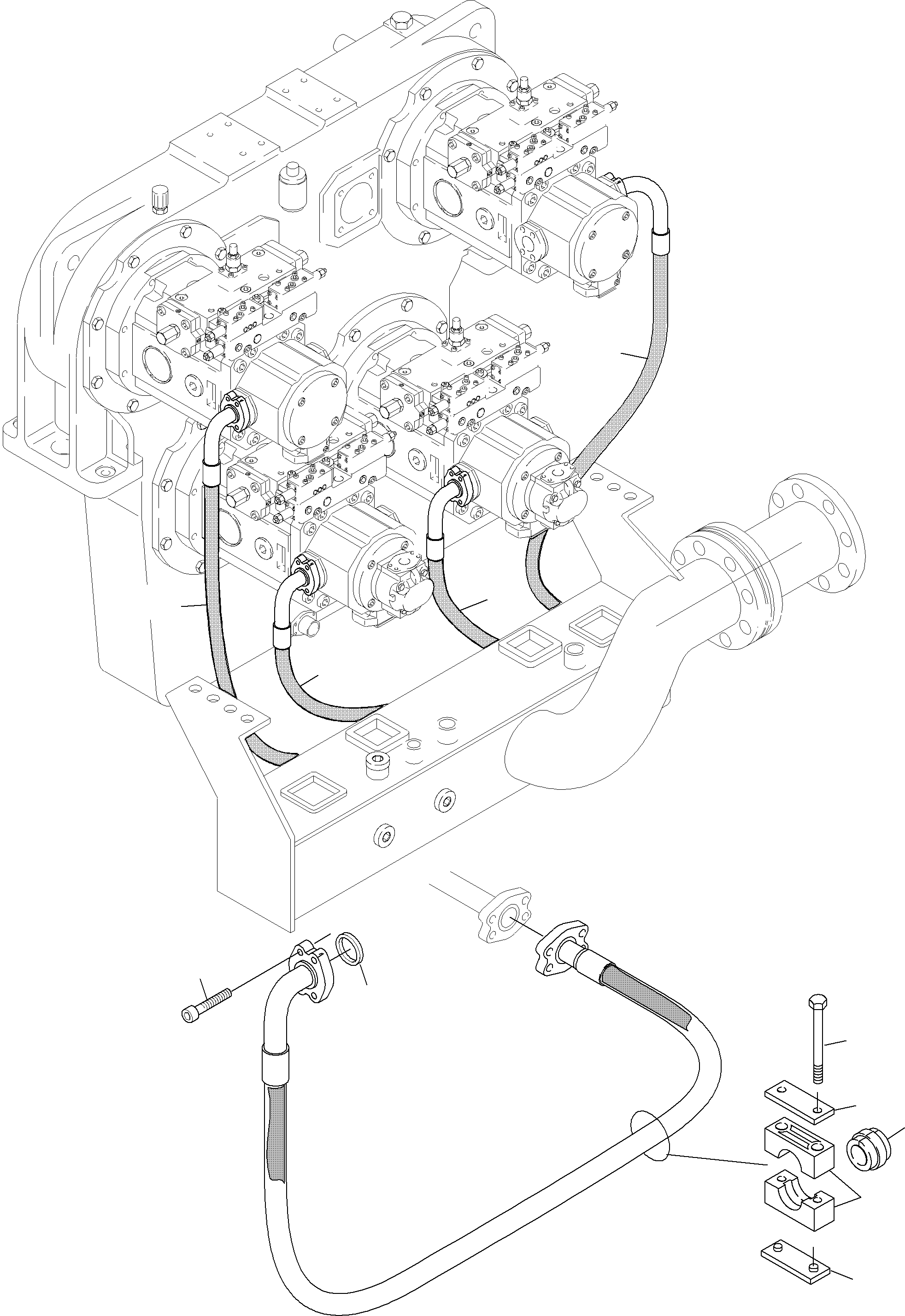 Hose assy. DN 50 x 1700 512 535 98 KOMATSU