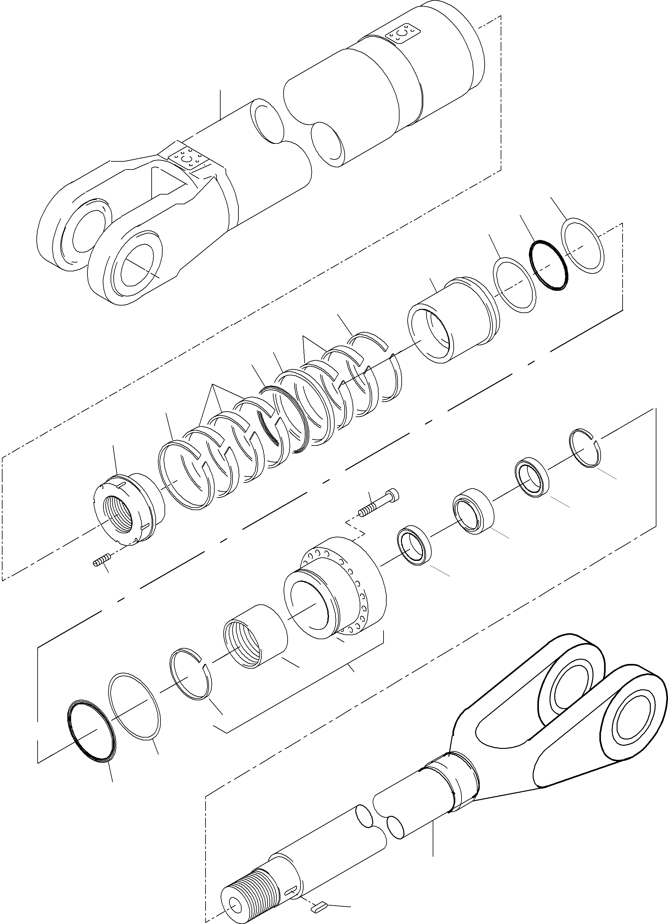 Hydraulic cylinder assy. 927 985 40 KOMATSU