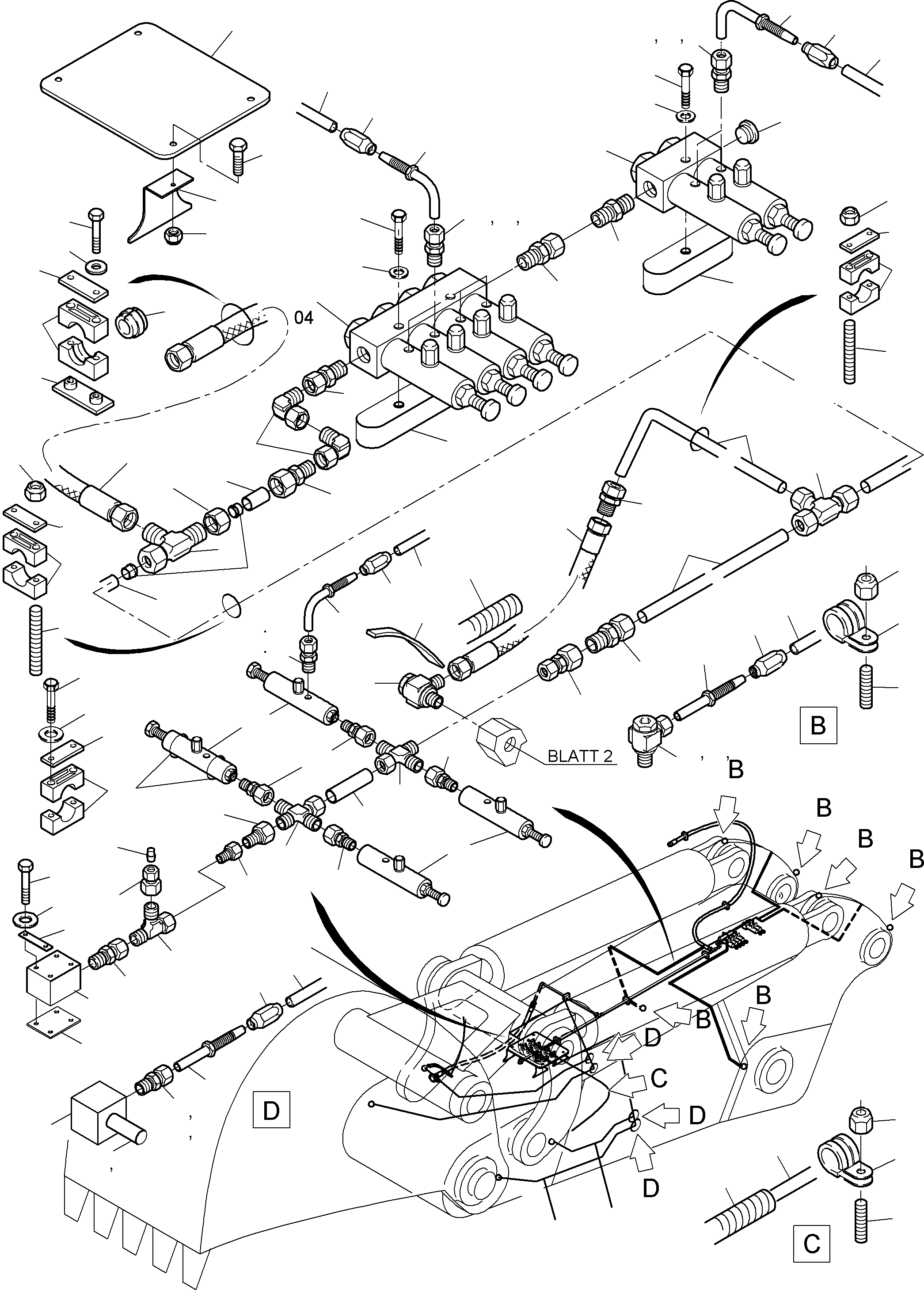 Труба в сборе 942 827 40 KOMATSU