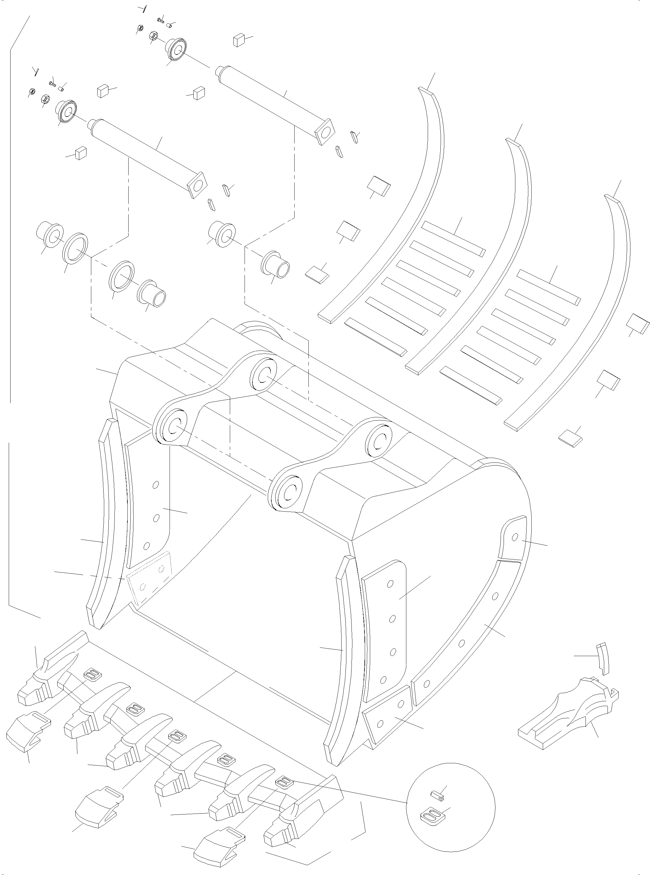 Wear plate r.h. 902 993 40 KOMATSU