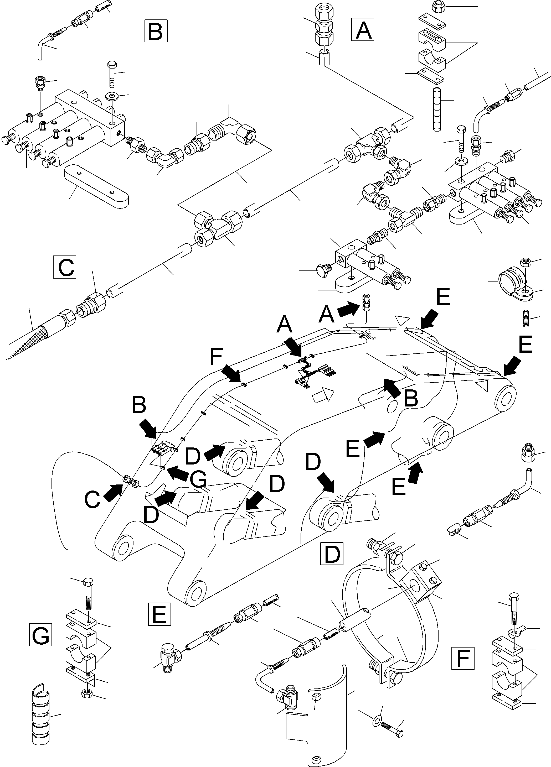 Труба в сборе ø 25 942 844 40 KOMATSU