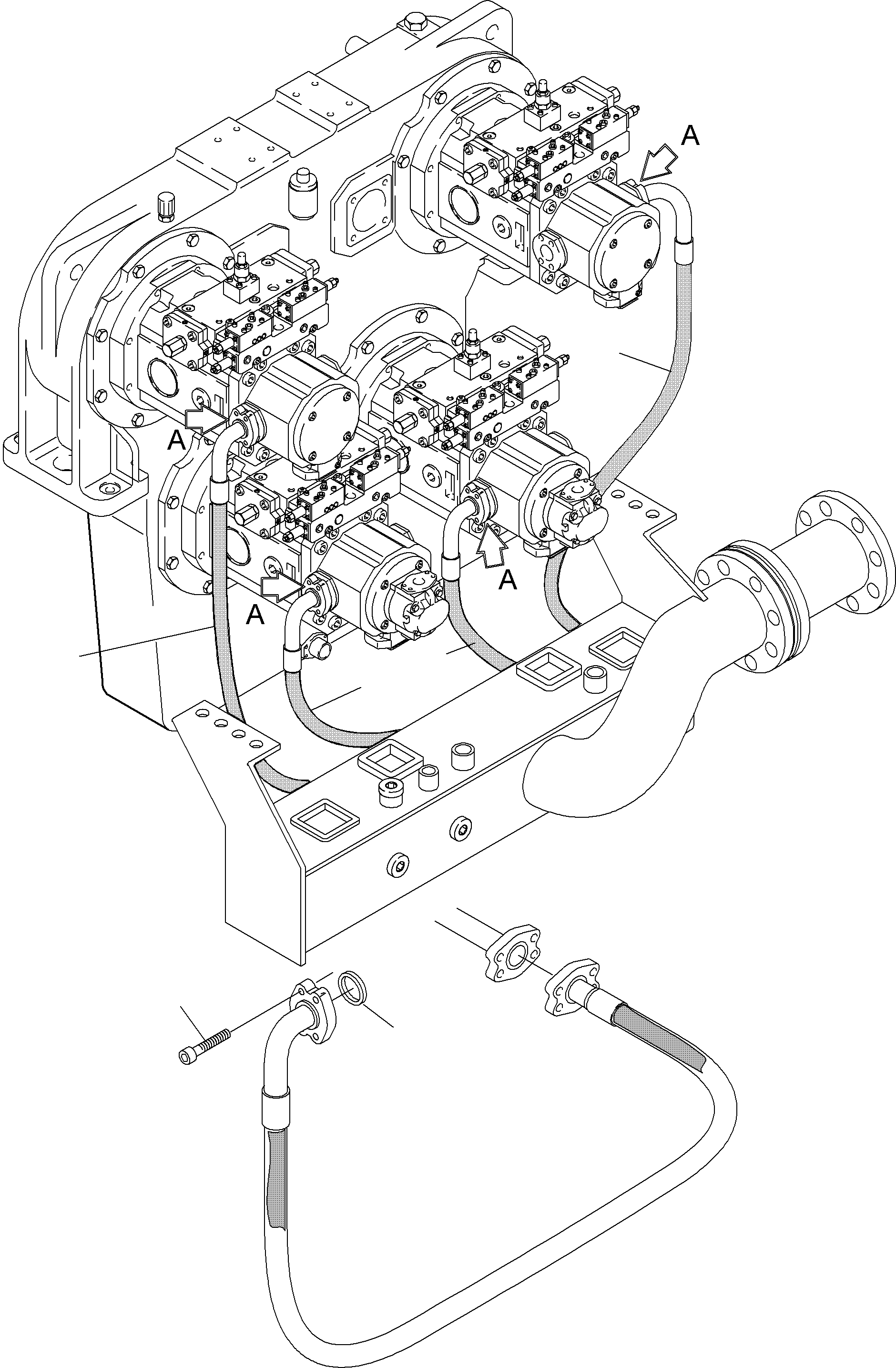 Hose assy. DN 50x1010 940 407 40 KOMATSU