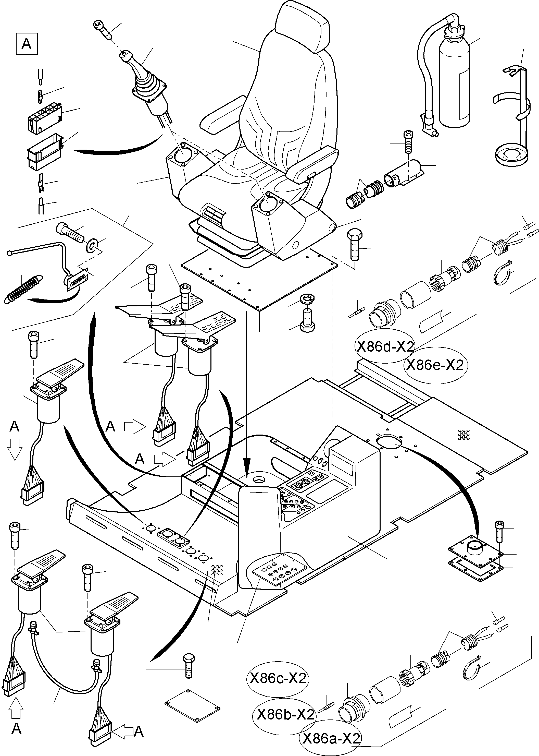 Key seal kit 932 860 40 KOMATSU