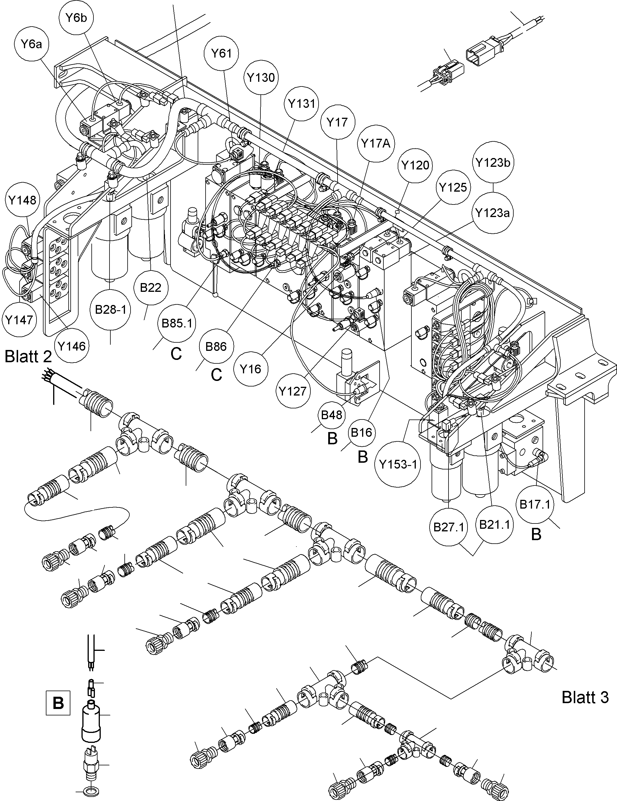 Clamp assy. 910 020 40 KOMATSU