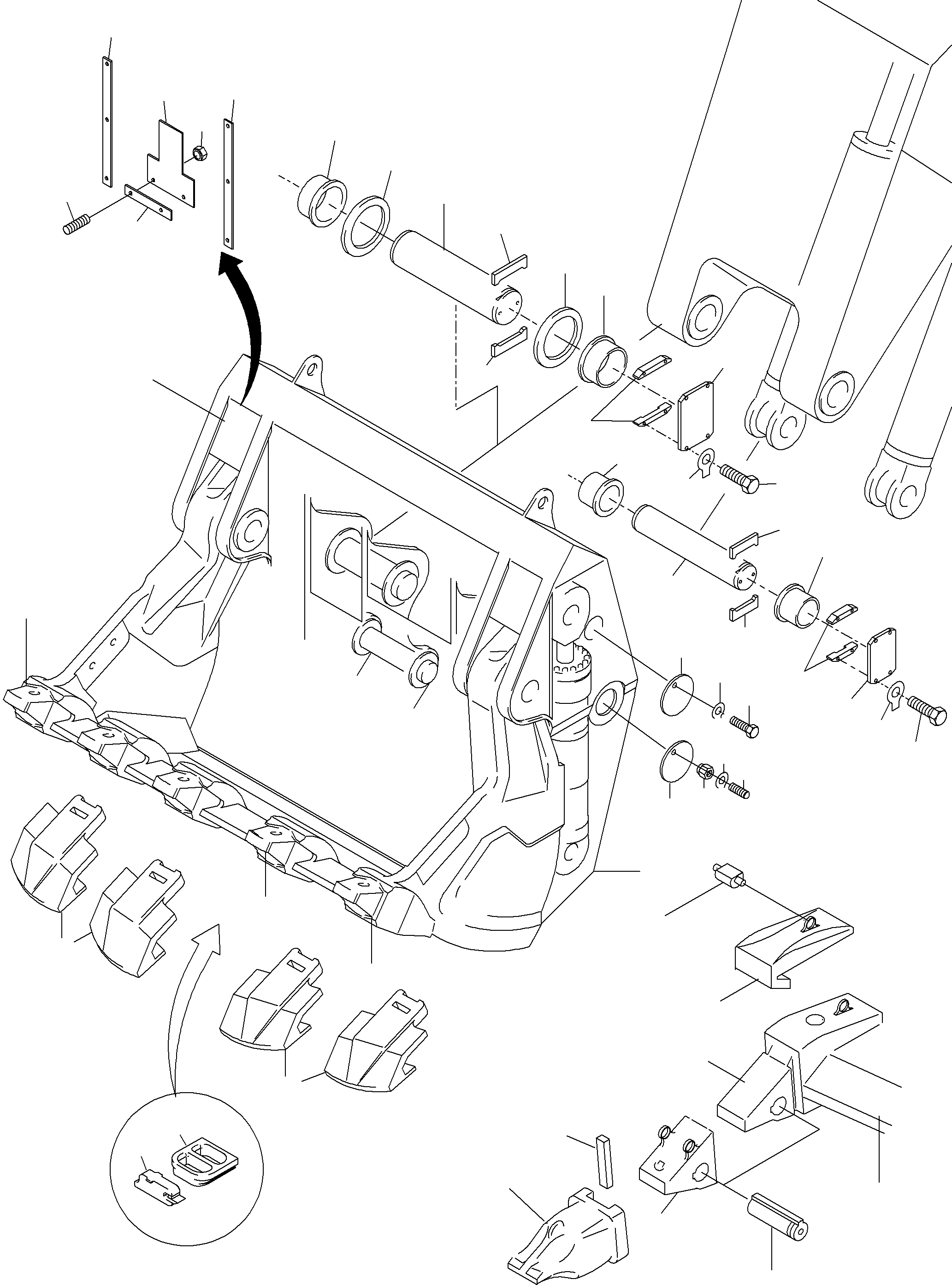 Pin with plate (Standard) 937 790 40 KOMATSU