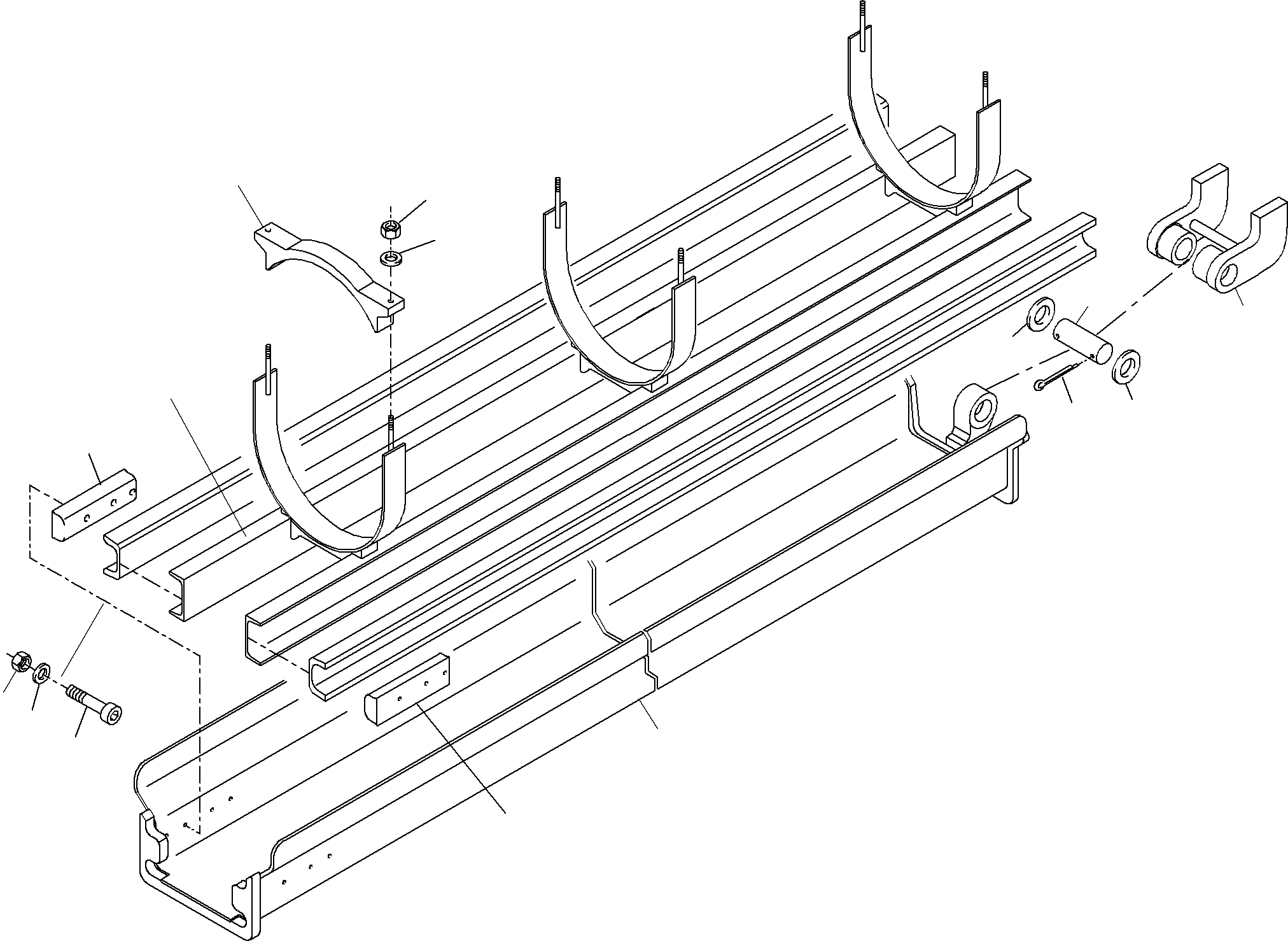 Guide rail 908 882 40 KOMATSU