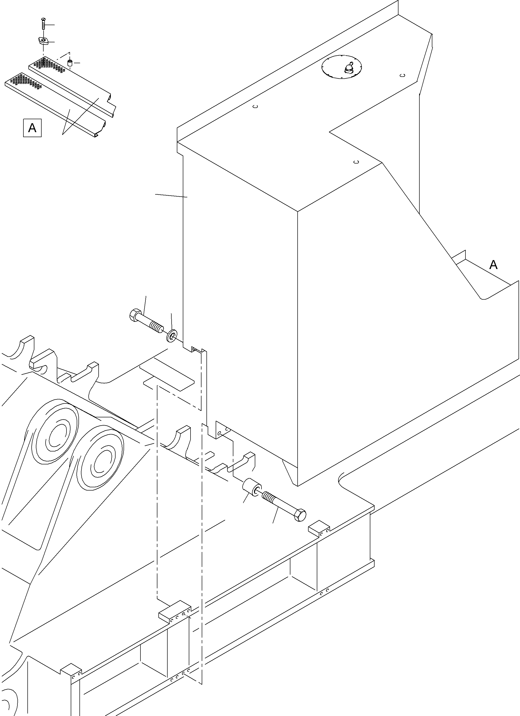 Топливный бак 949 037 40 KOMATSU