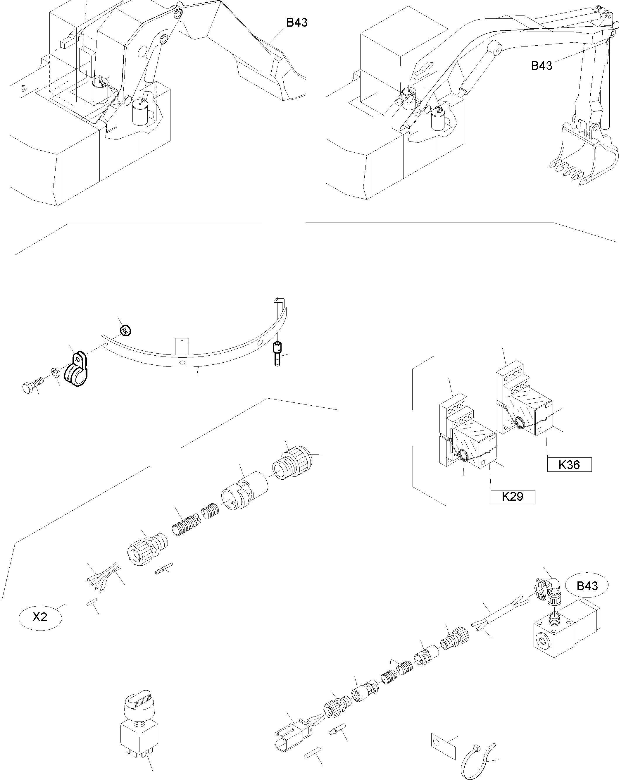 Cable lubrication plant DSA 939 091 40 KOMATSU