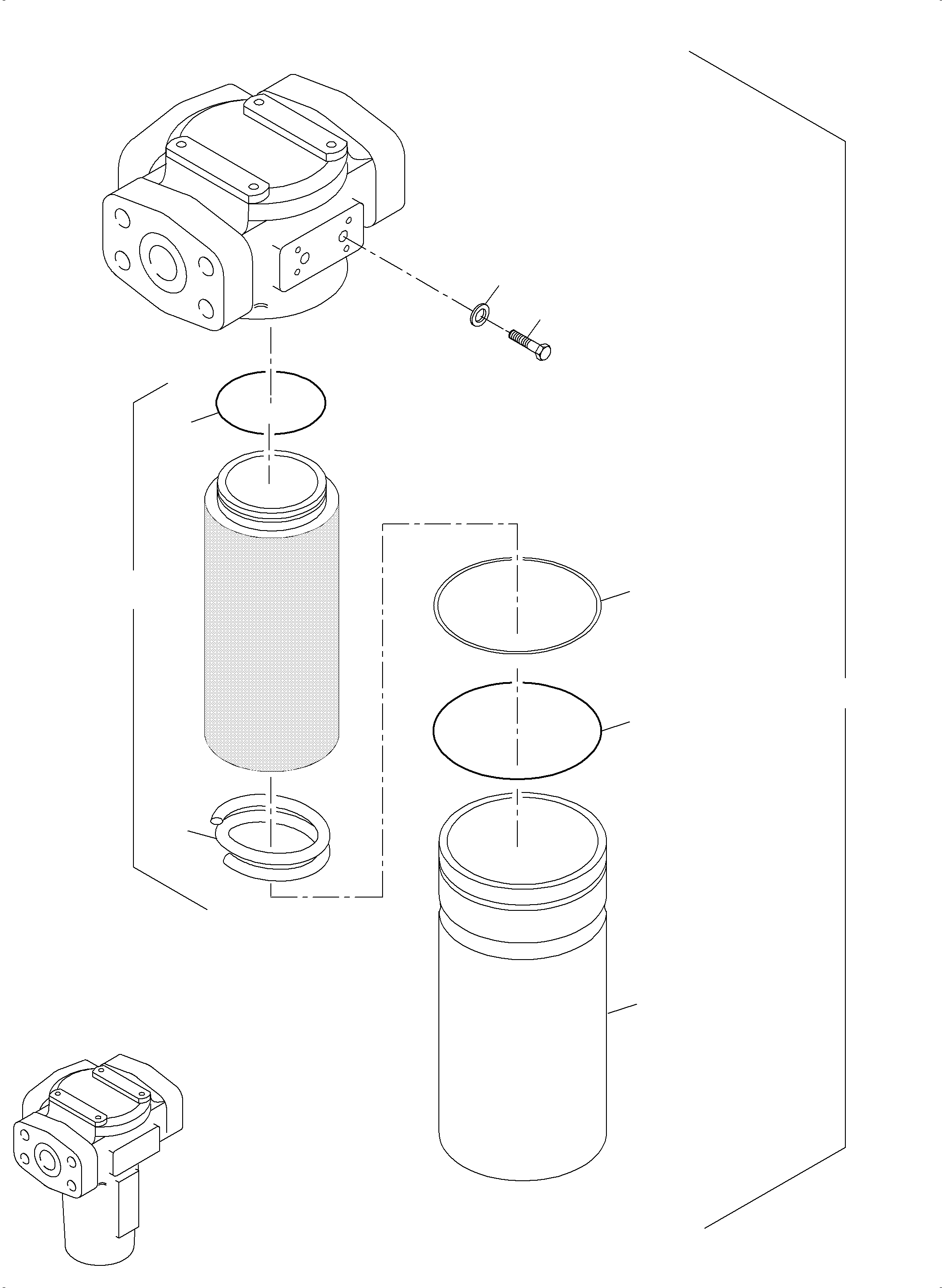 H.P. filter assy. 941 349 40 KOMATSU