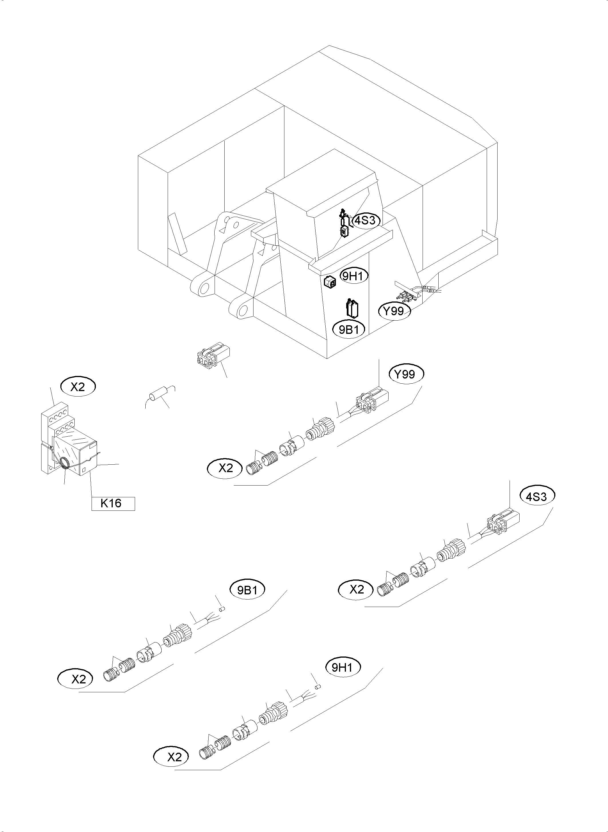 Harness 9B1 952 014 40 KOMATSU