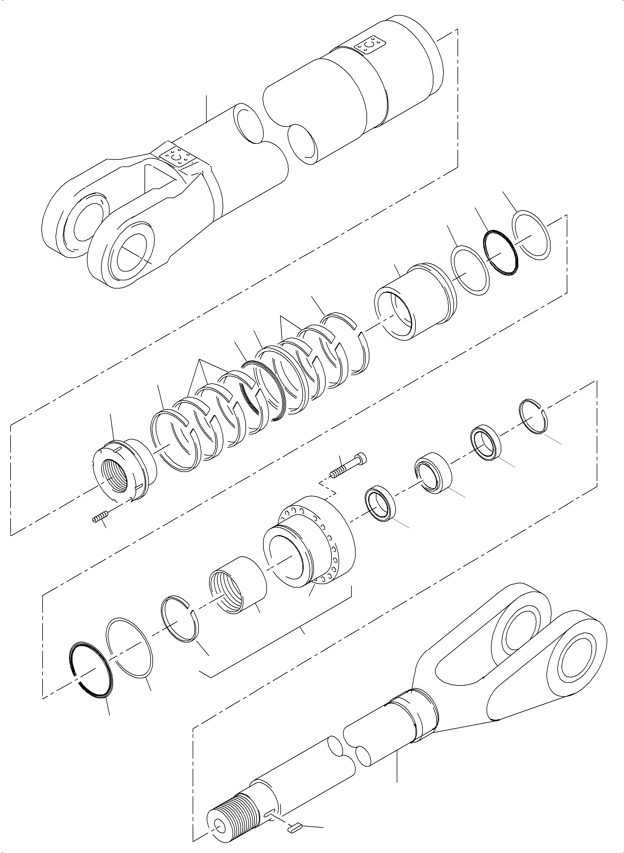 Cylinder assy. 953 822 40 KOMATSU