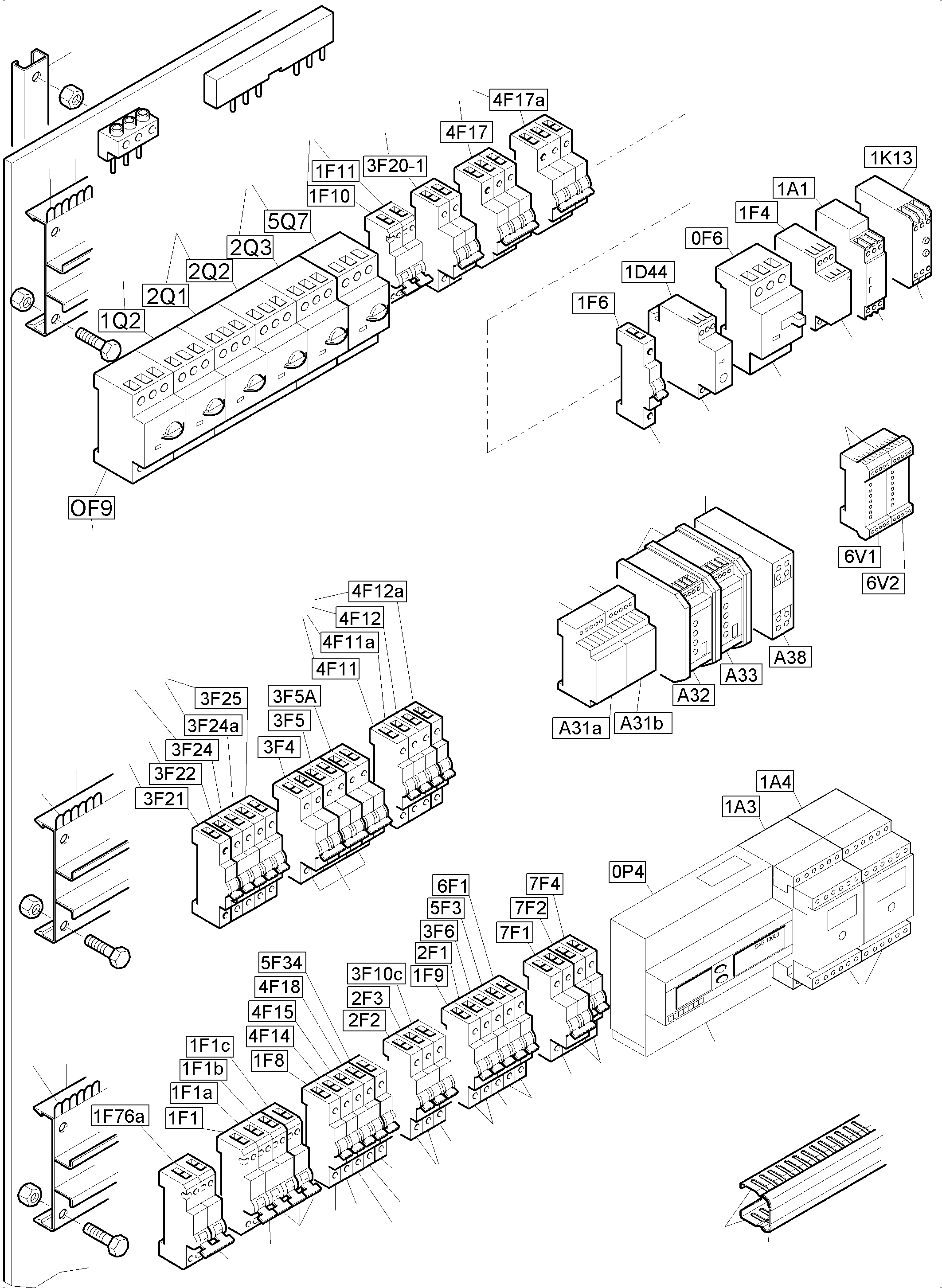 Breaker 6A 2-pol. 795 558 73 KOMATSU
