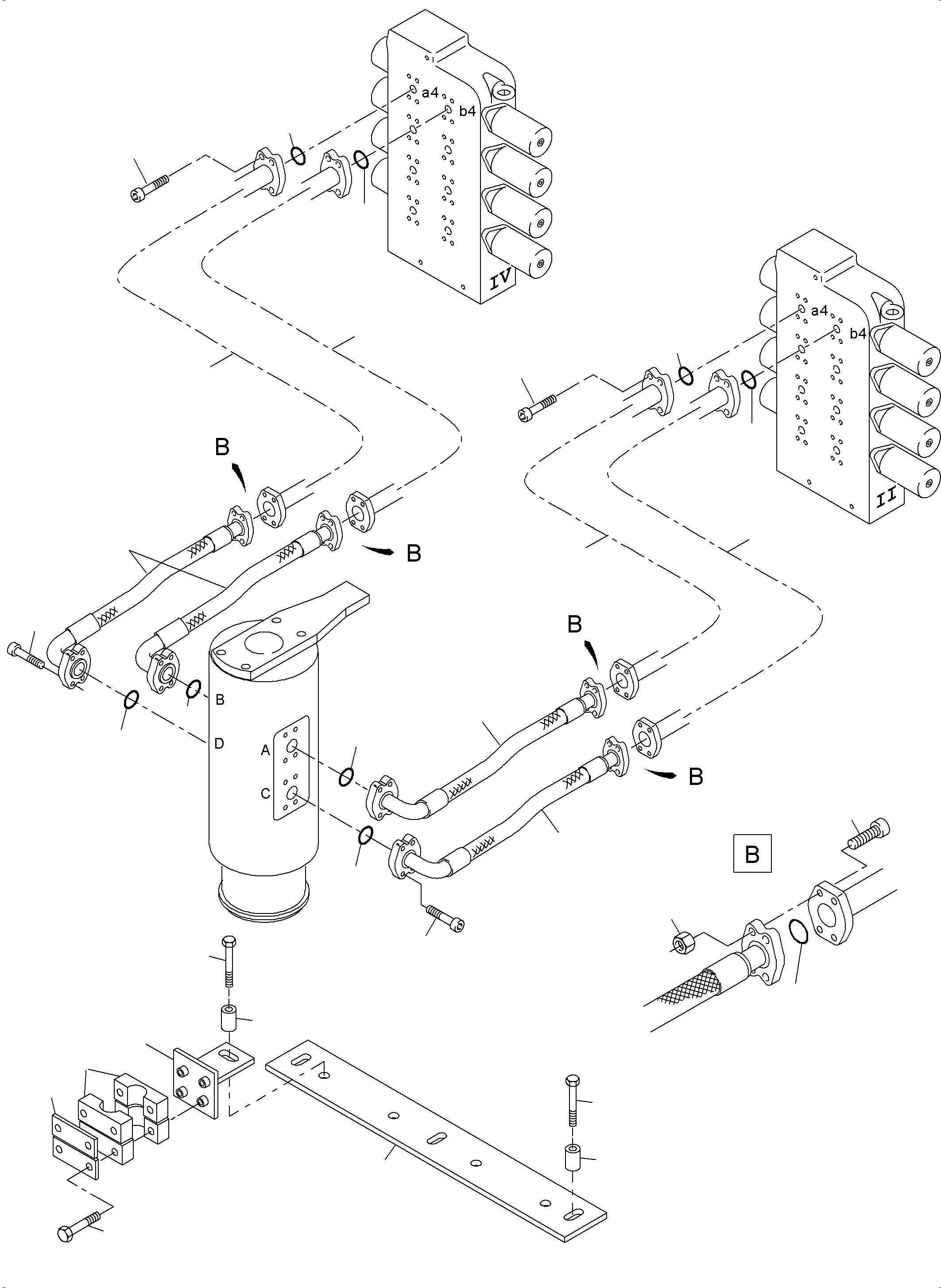 Pipe complete Ø 50 797 849 73 KOMATSU