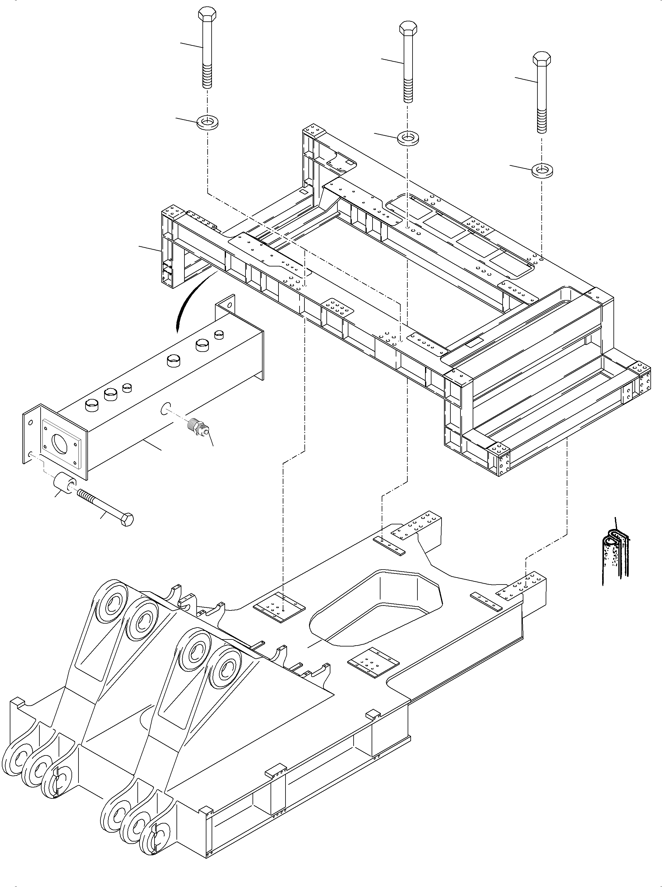 Power frame 947 782 40 KOMATSU