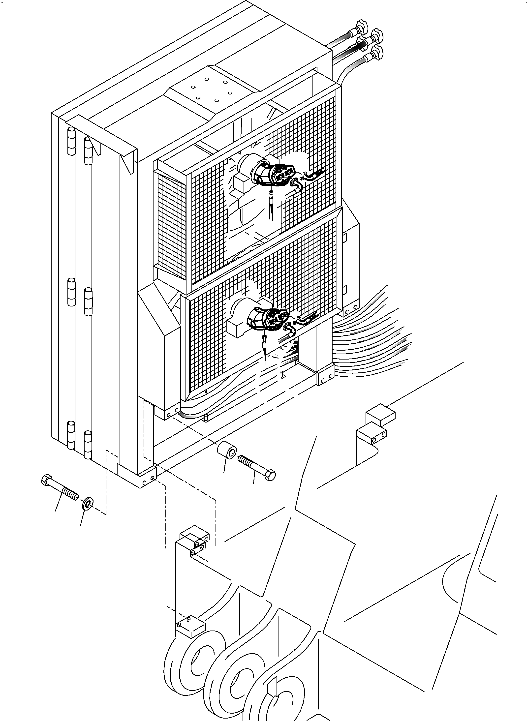Radiator mounting w/o hinge 953 397 40 KOMATSU