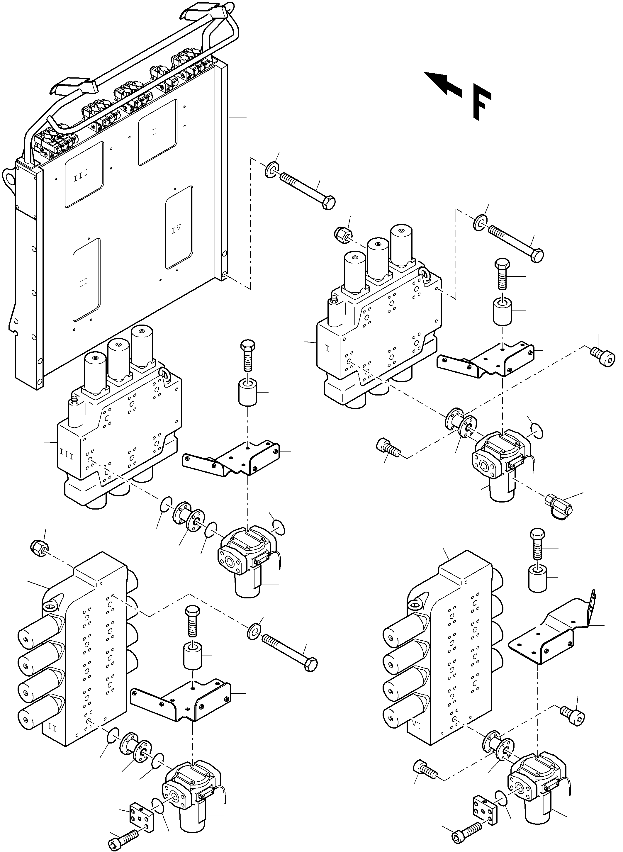 Support, control unit, machined 955 580 40 KOMATSU