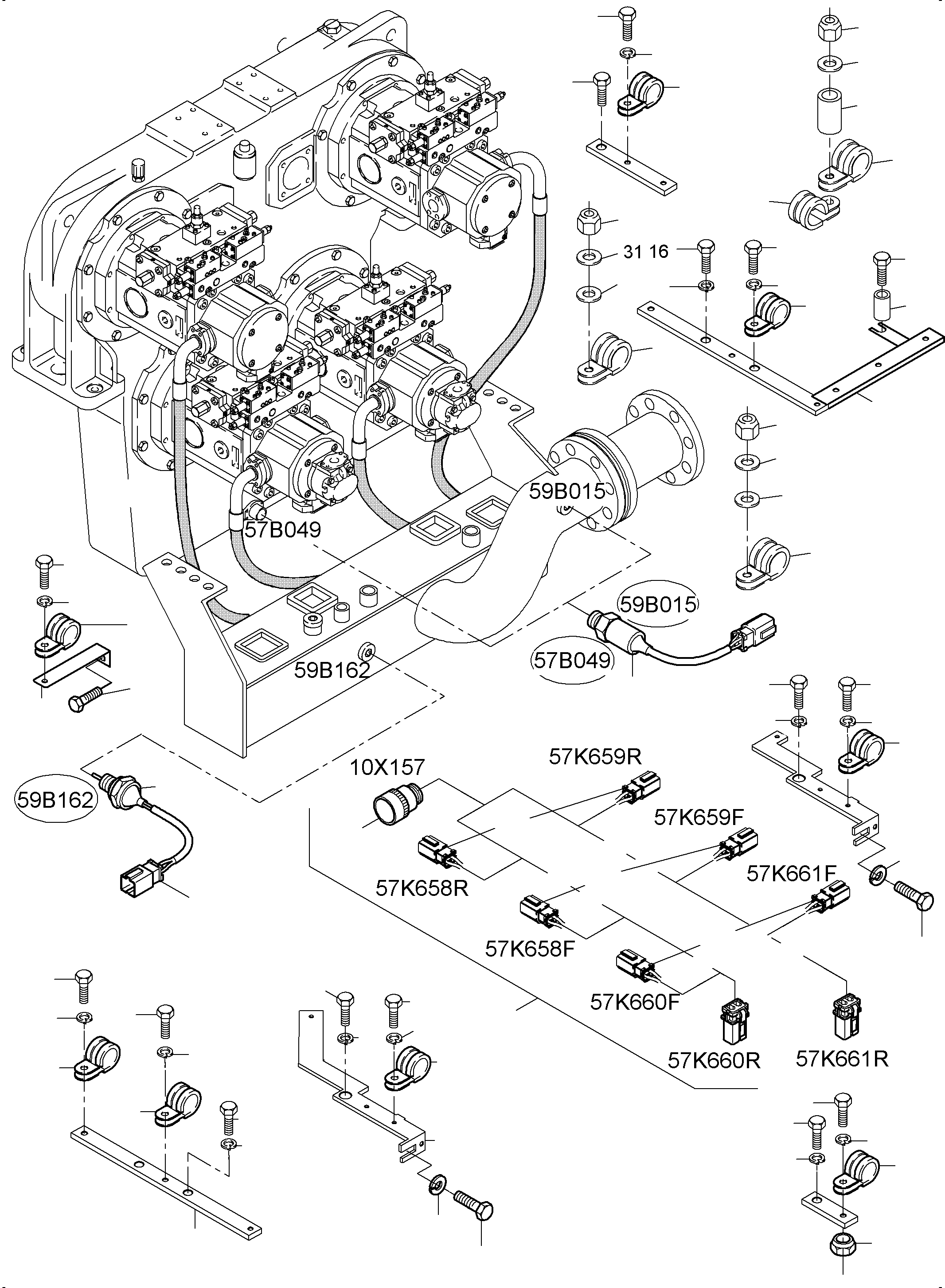 Temperature sensor assy. with plug 950 362 40 KOMATSU