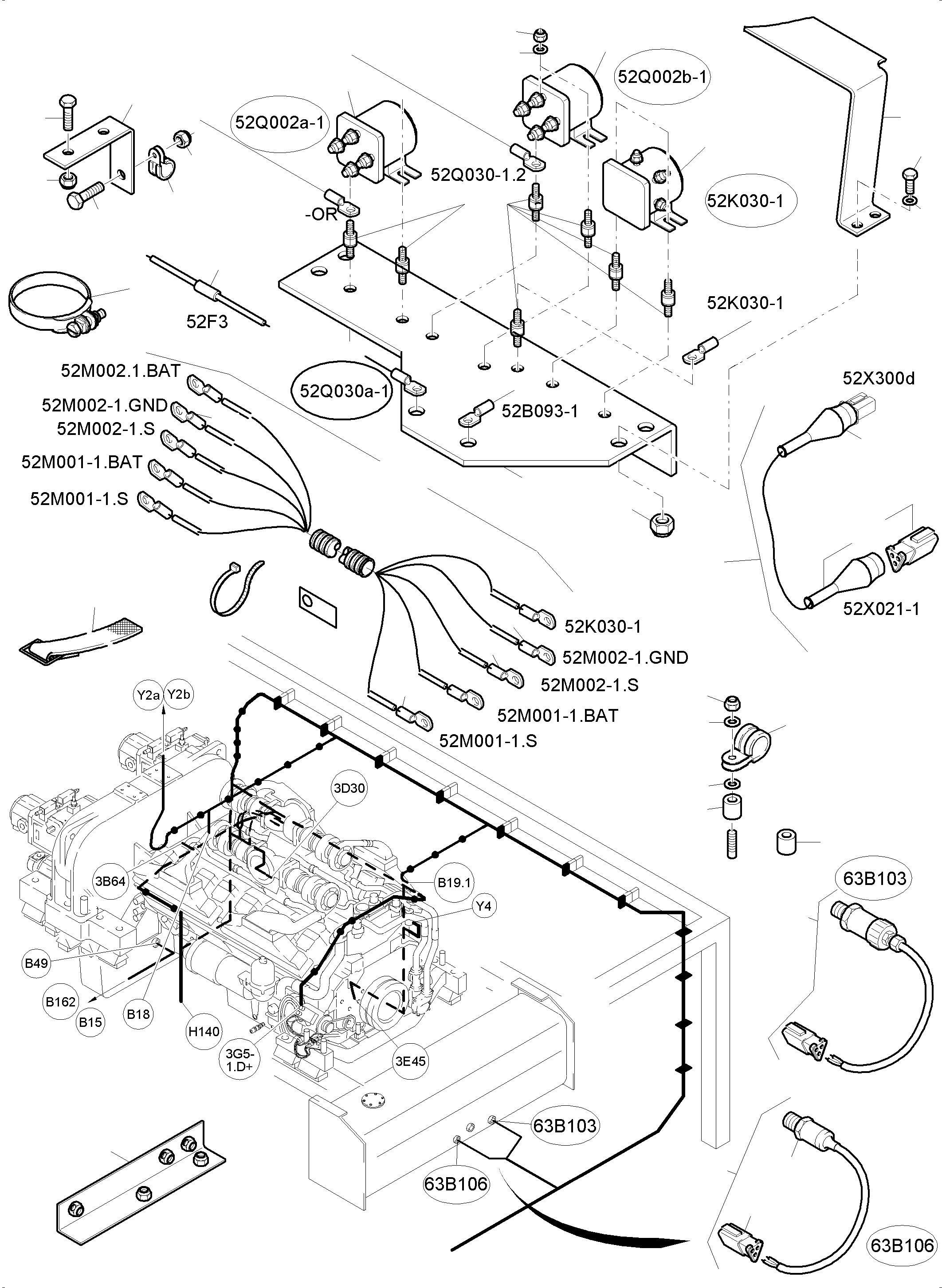 Sensor with cable and plug 950 280 40 KOMATSU