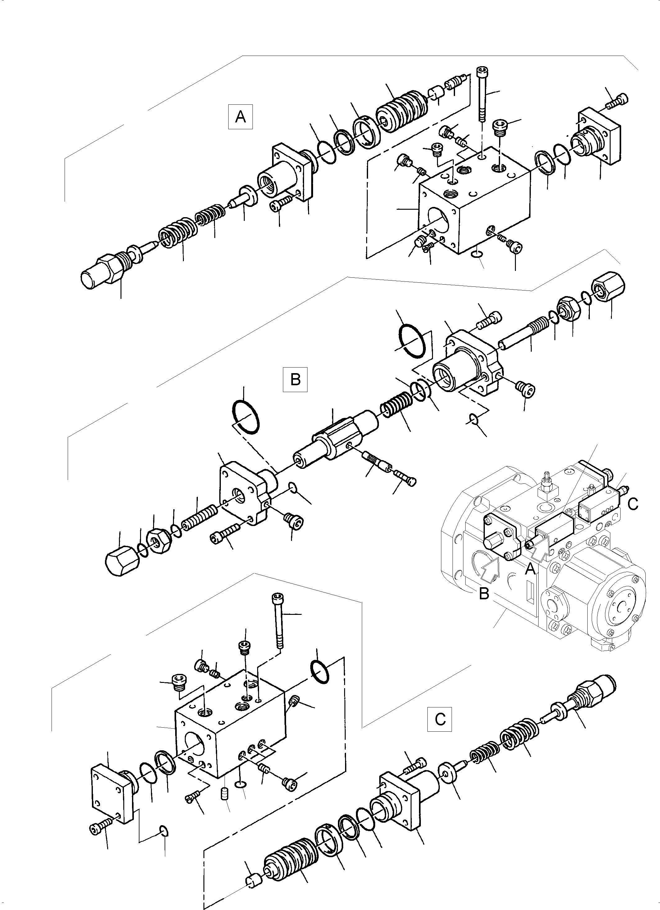 Hydraulic pump assy. adjusted for a working altitude of 4600m 963 265 40 KOMATSU