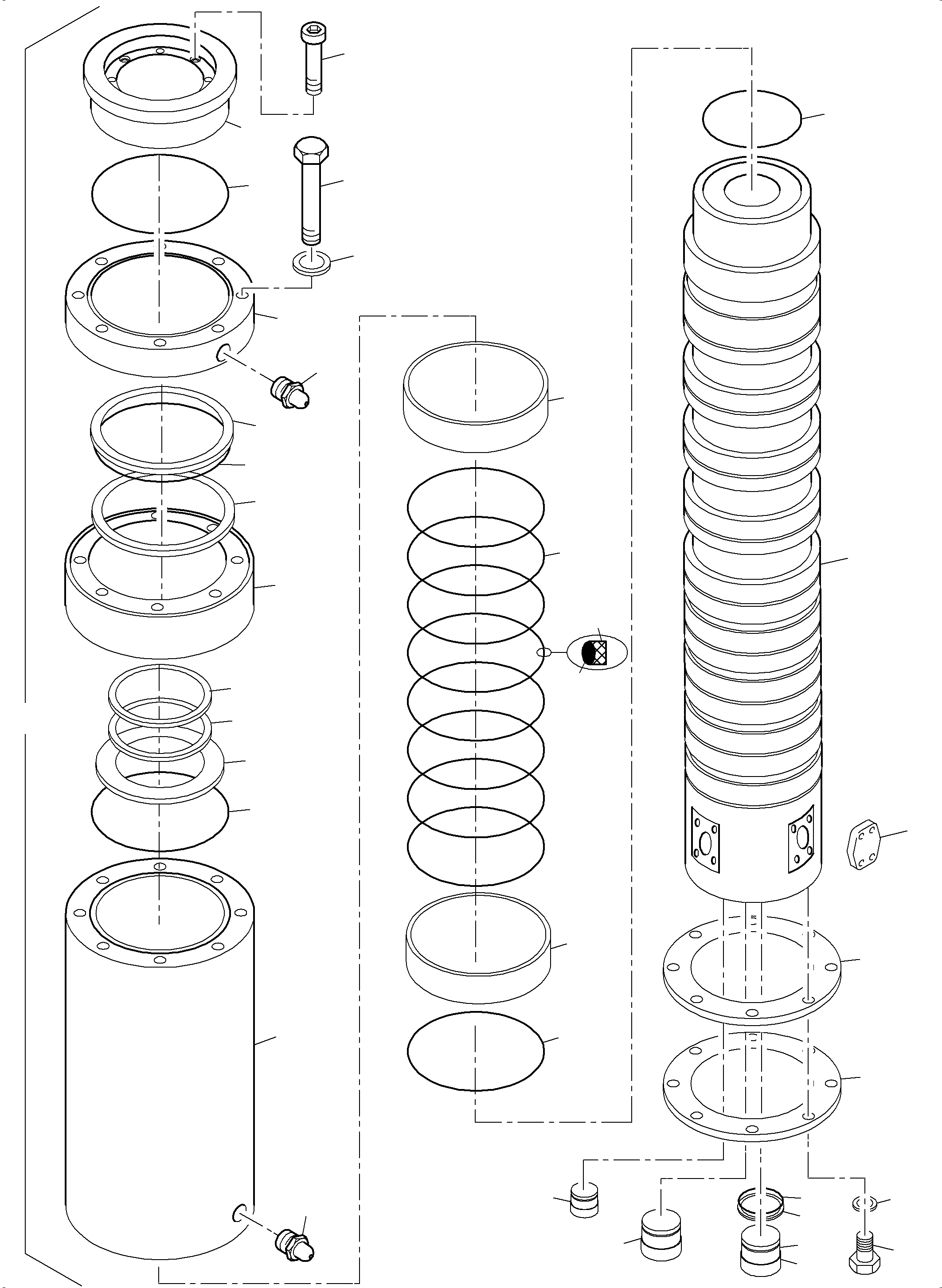 Seal kit fig-nos. 04,05,11,14,15,18,19.33-36 797 696 73 KOMATSU