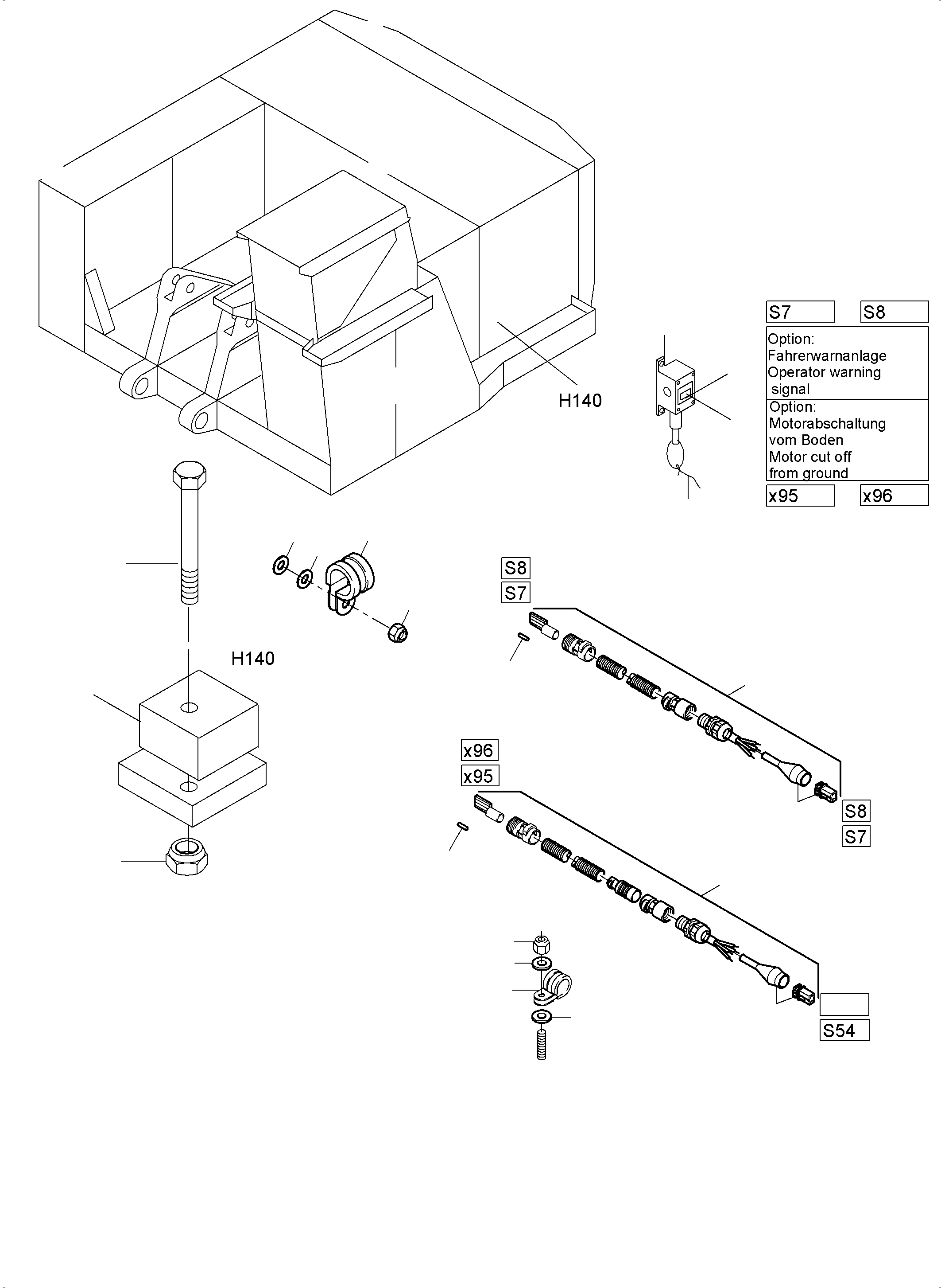Жгут проводов - warning system assy. S7 952 028 40 KOMATSU