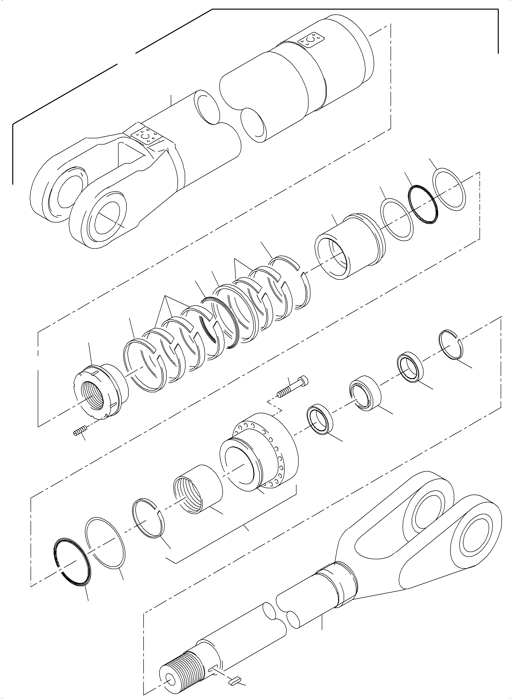 Cylinder barrel assy. incl. fig-no. 03 902 701 73 KOMATSU