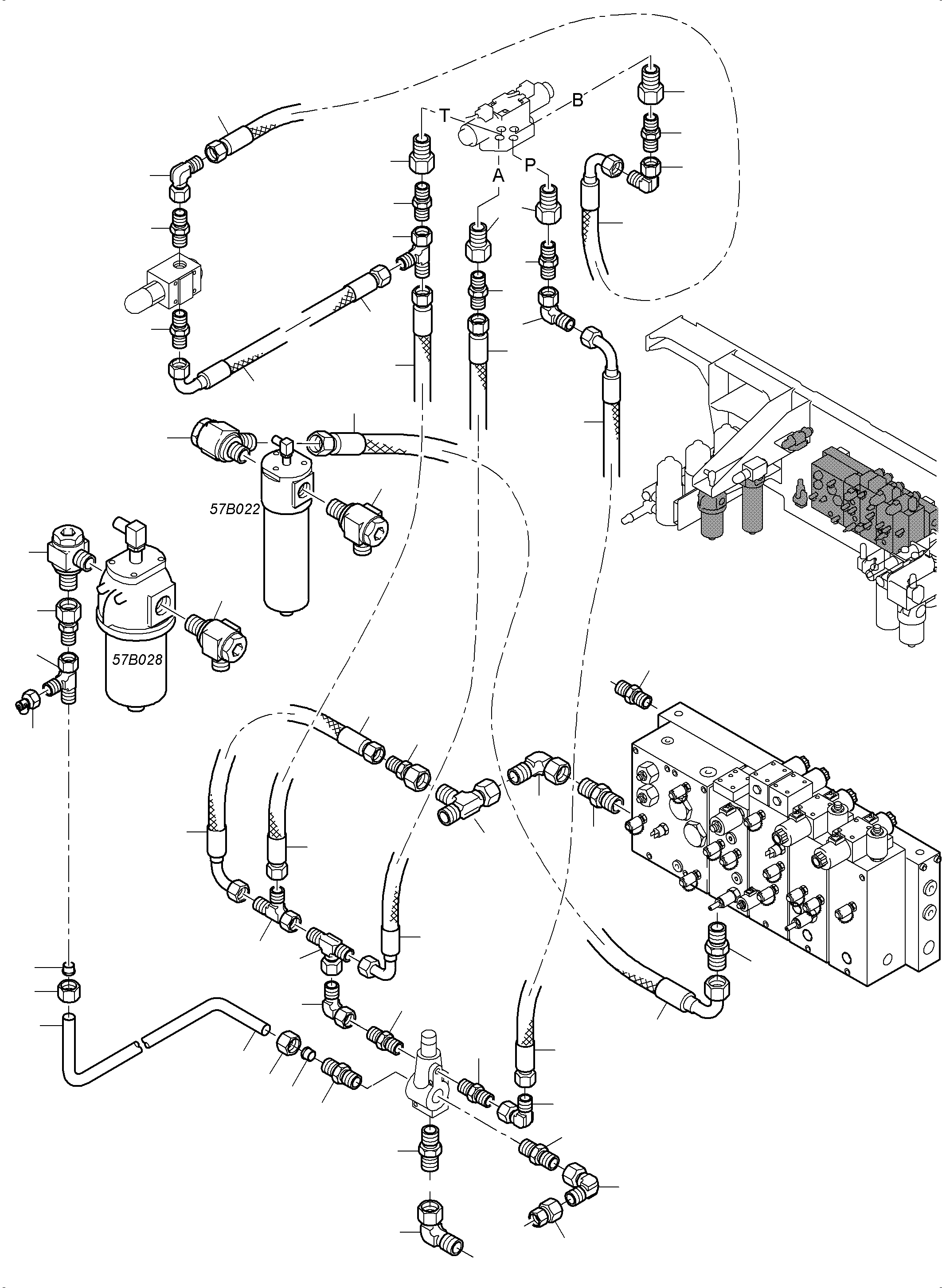 Pipe assy. Ø 28 956 384 40 KOMATSU