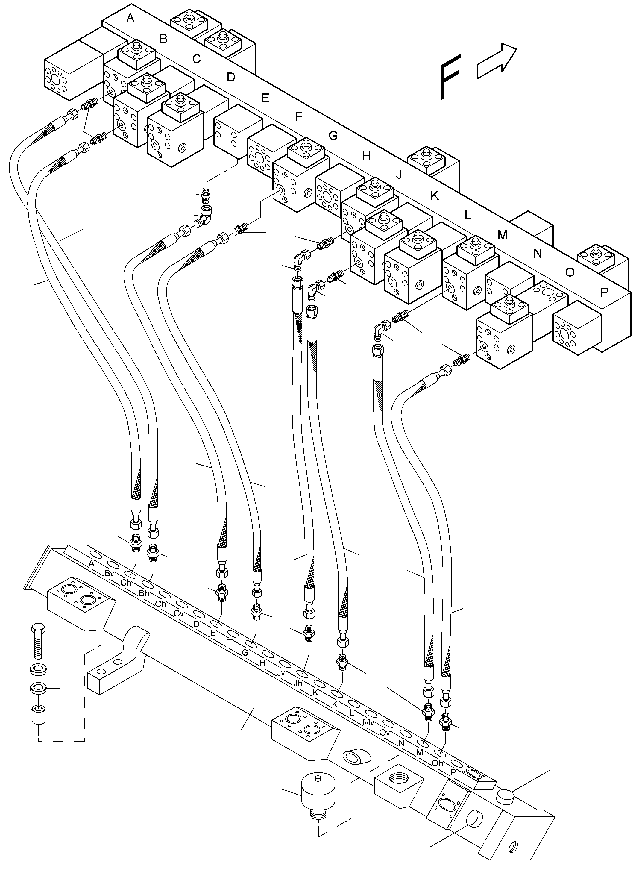 Holding device f 1-conductor 970 552 40 KOMATSU