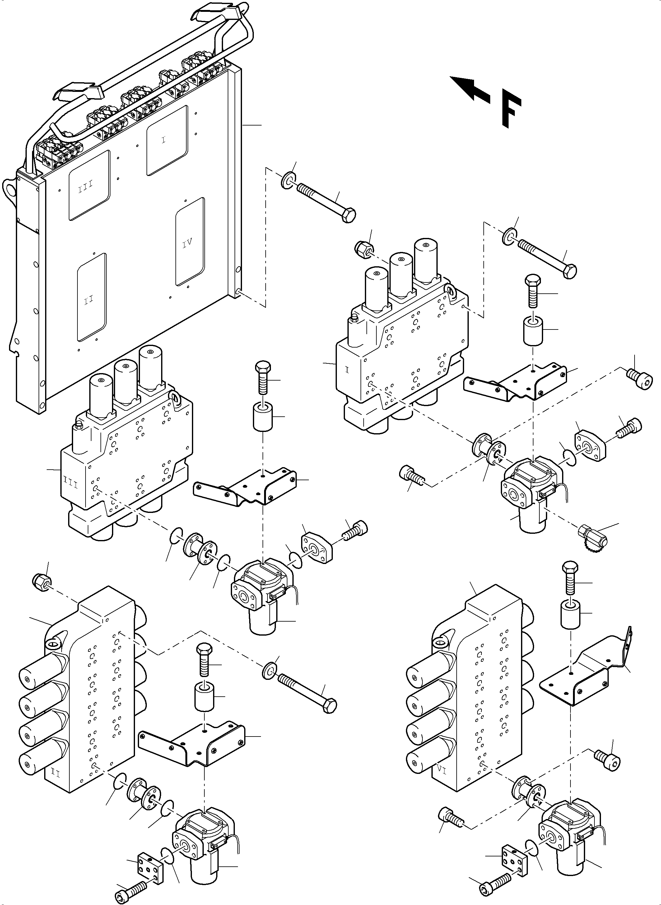 Support, control unit, machined 961 385 40 KOMATSU
