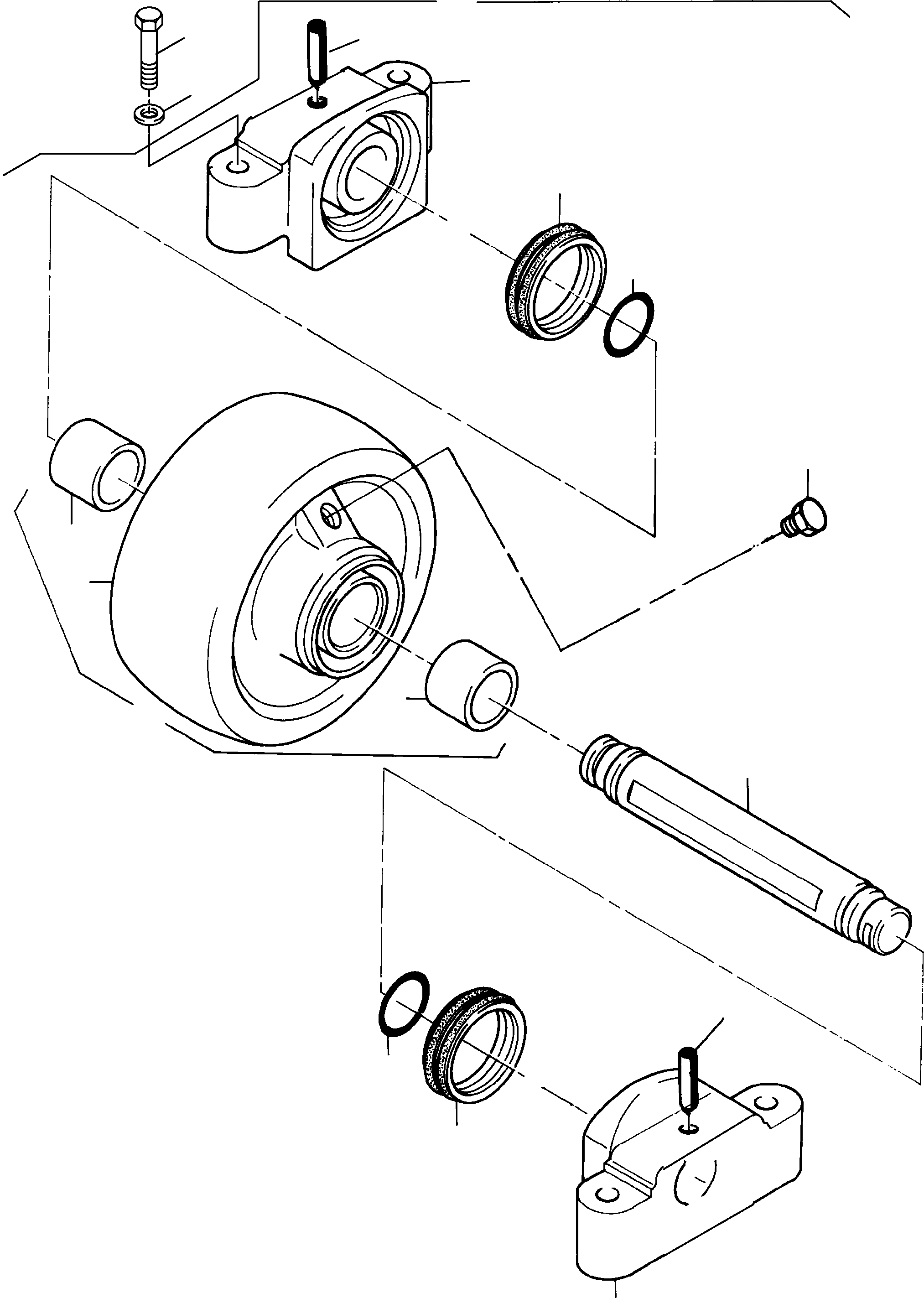 Top roller, assy. 970 772 40 KOMATSU